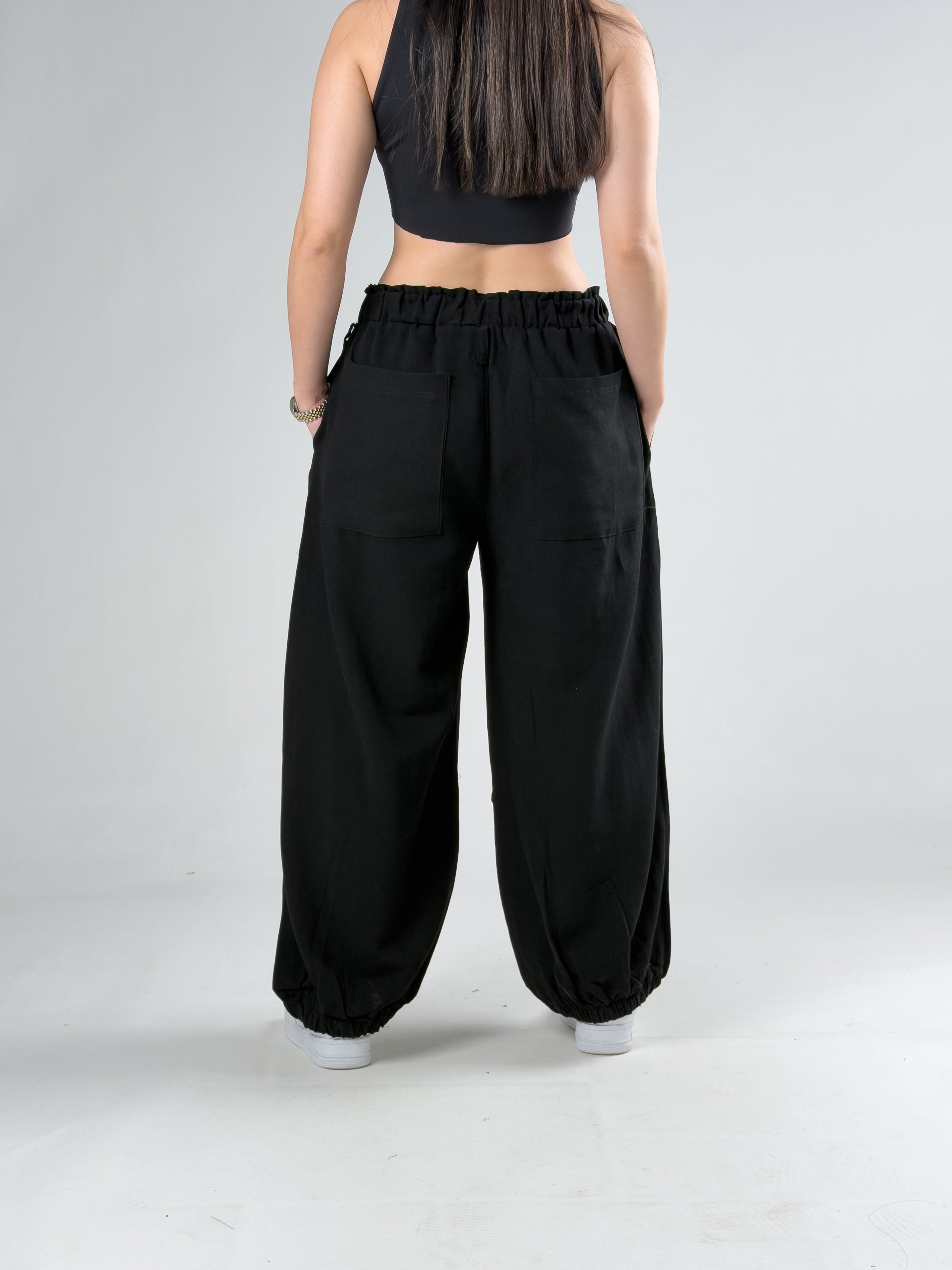 Siyah Kadın Oversize Pantolon COC3104