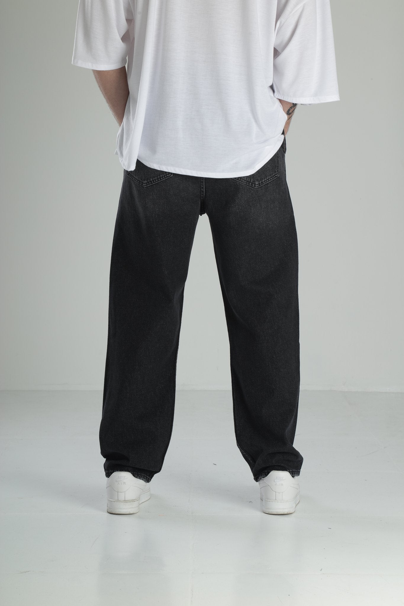 Siyah Erkek Kot Baggy Pantolon COC1983