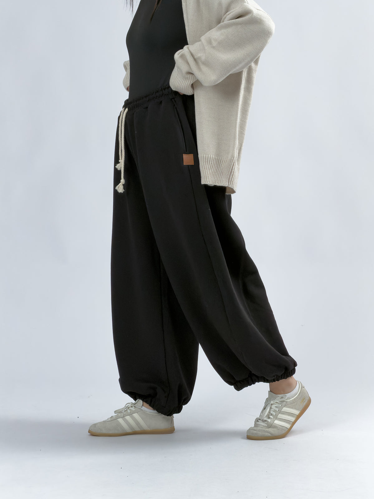 Siyah Oversize Kadın Baggy Pantolon COC3427
