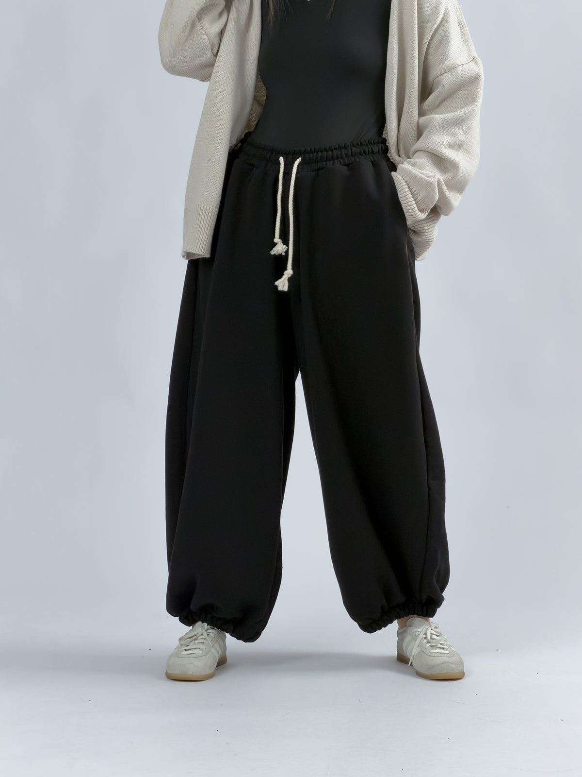 Siyah Oversize Kadın Baggy Pantolon COC3427