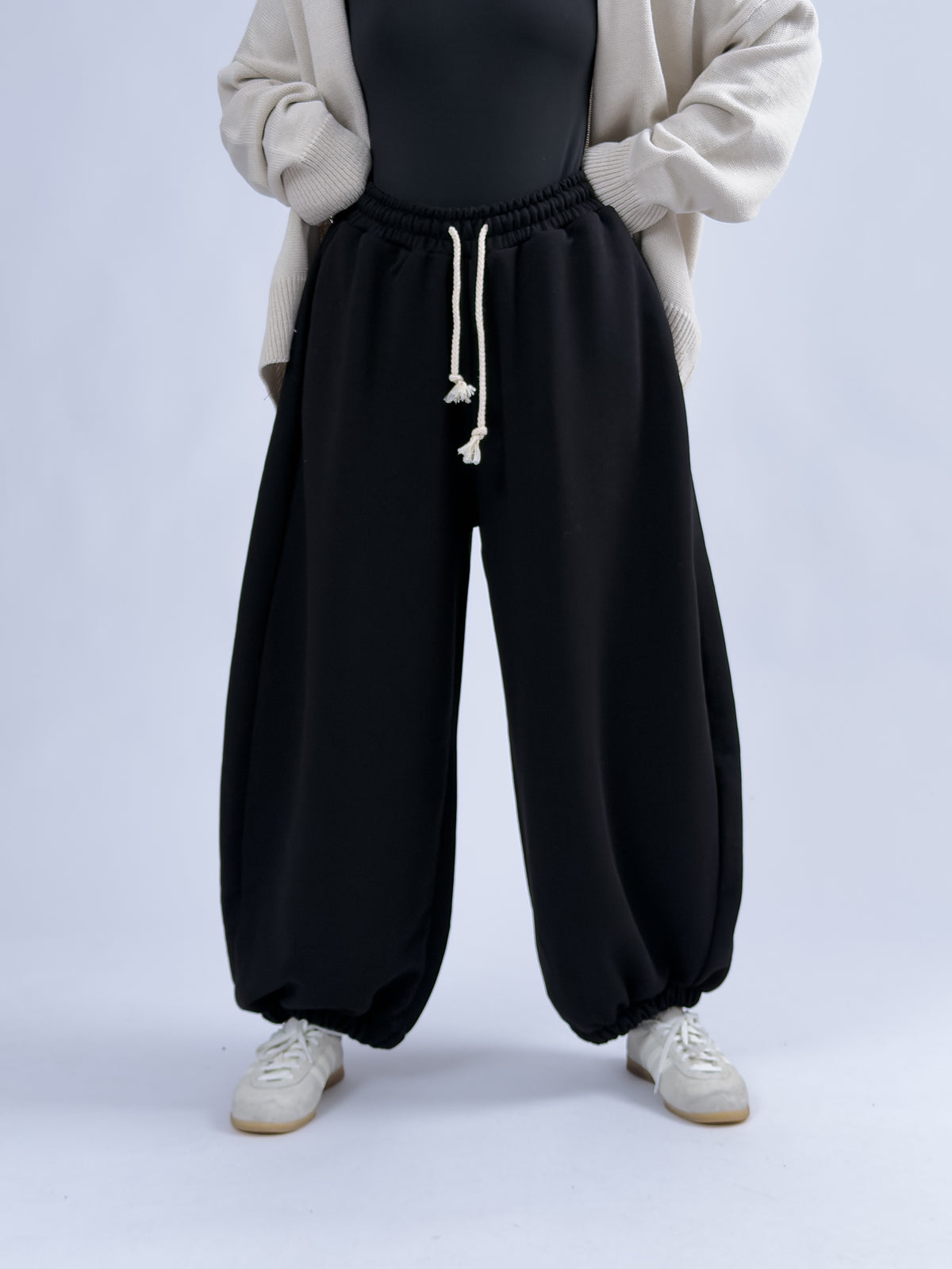 Siyah Oversize Kadın Baggy Pantolon COC3427