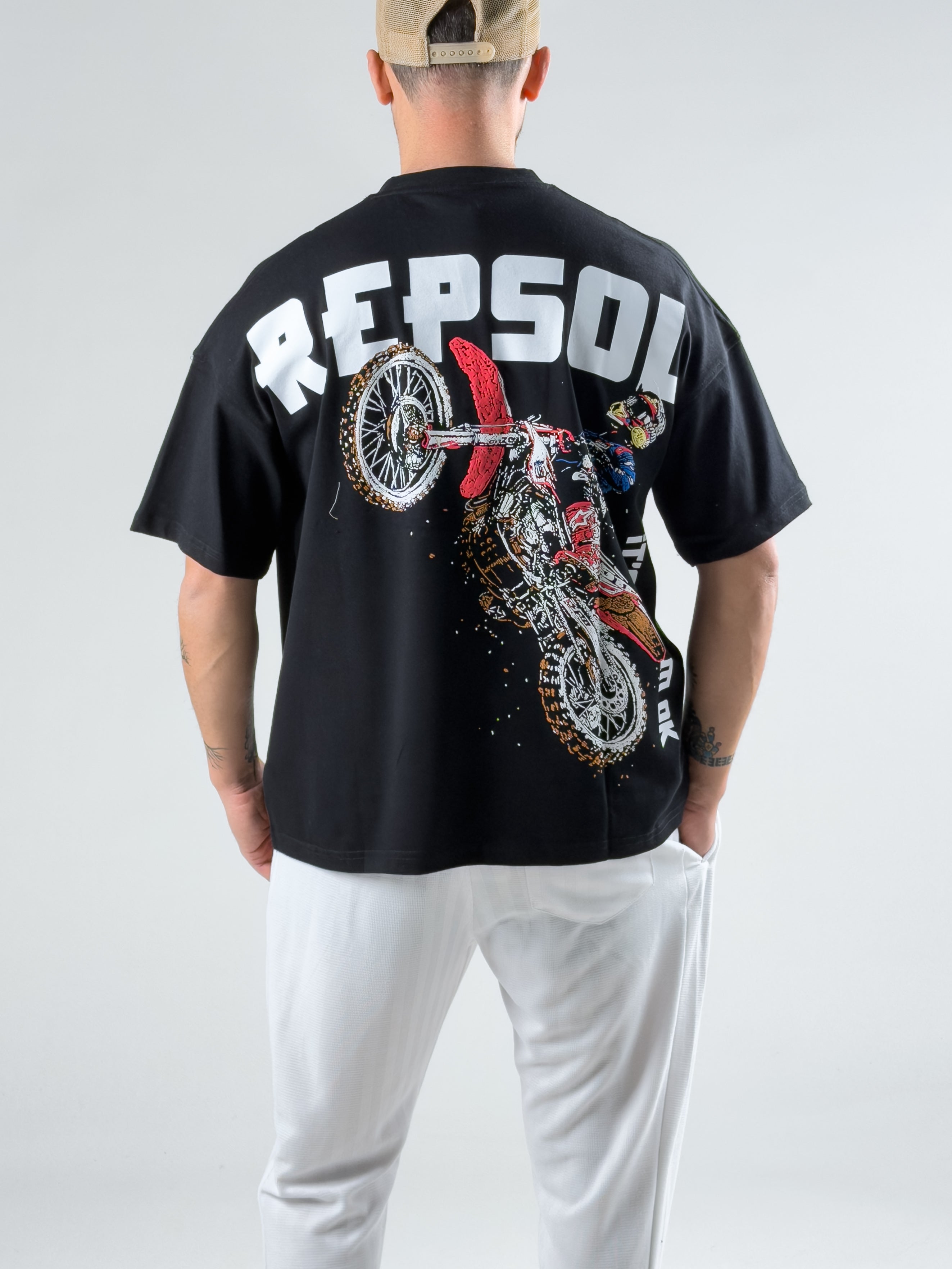 Siyah Repsol Erkek T-Shirt COC3007