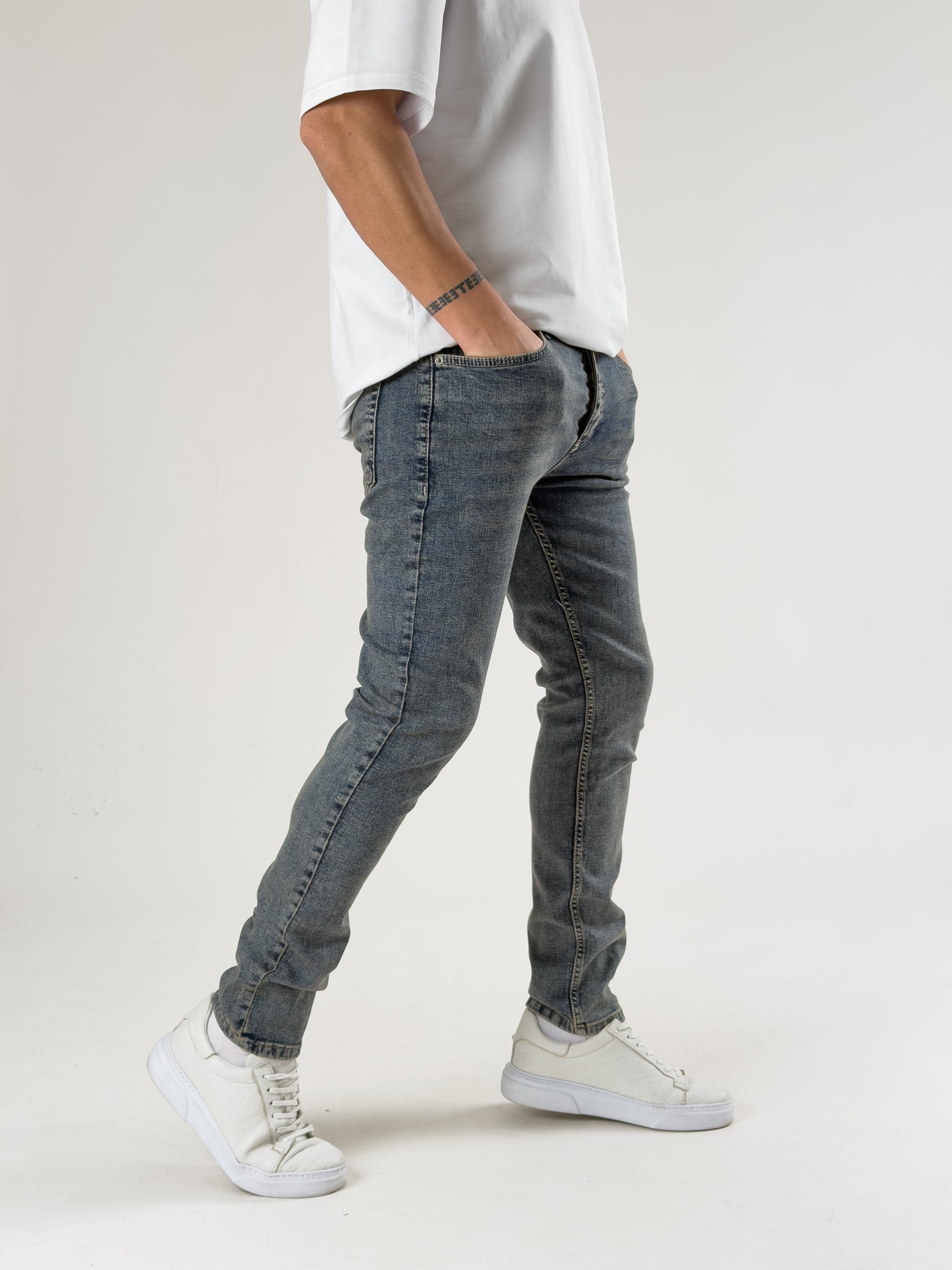 Slim Fit Koyu Mavi Erkek Kot Pantolon COC2716