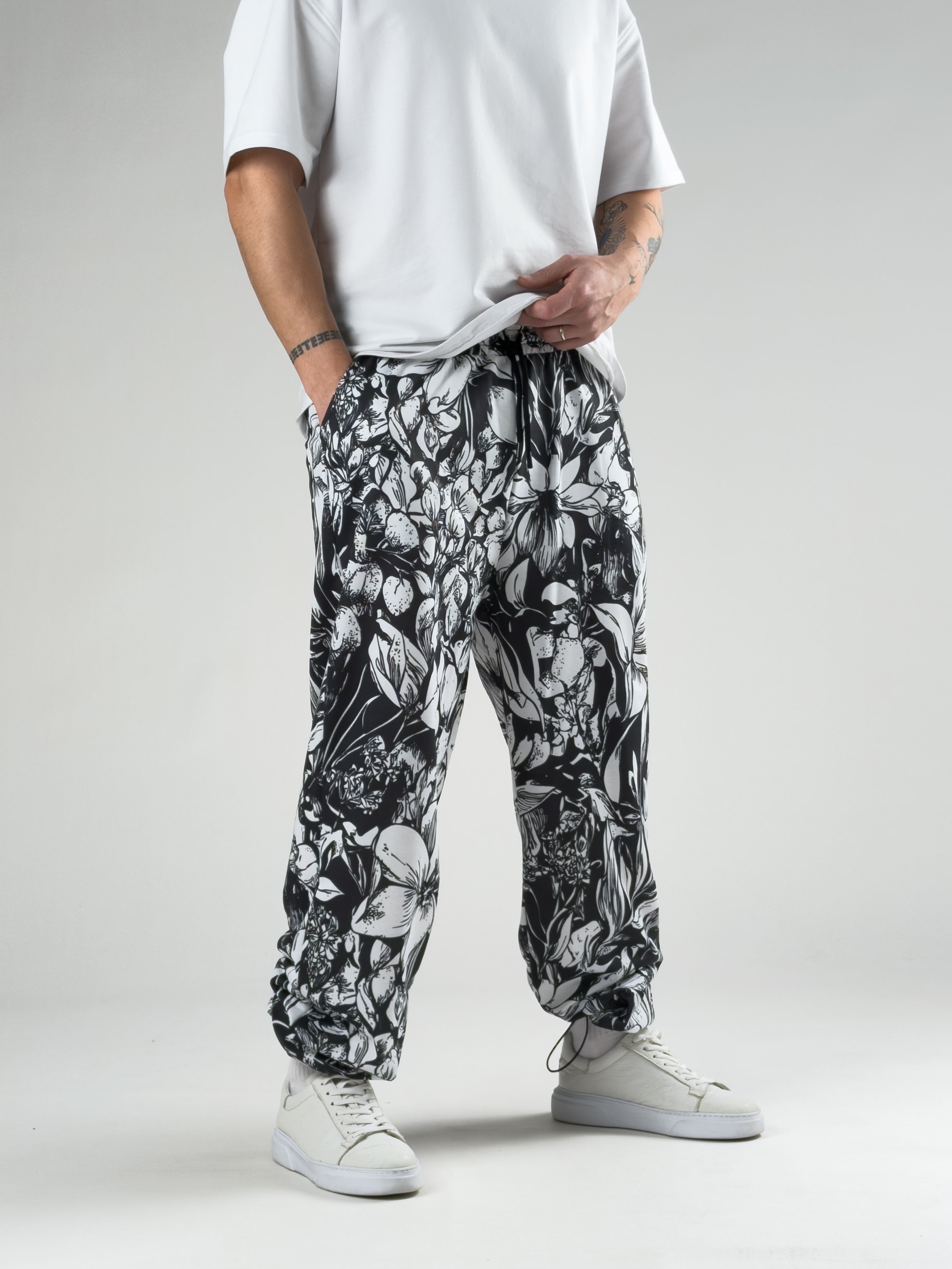 Stoper Paça Çiçek Desenli Baggy Pantolon COC2865