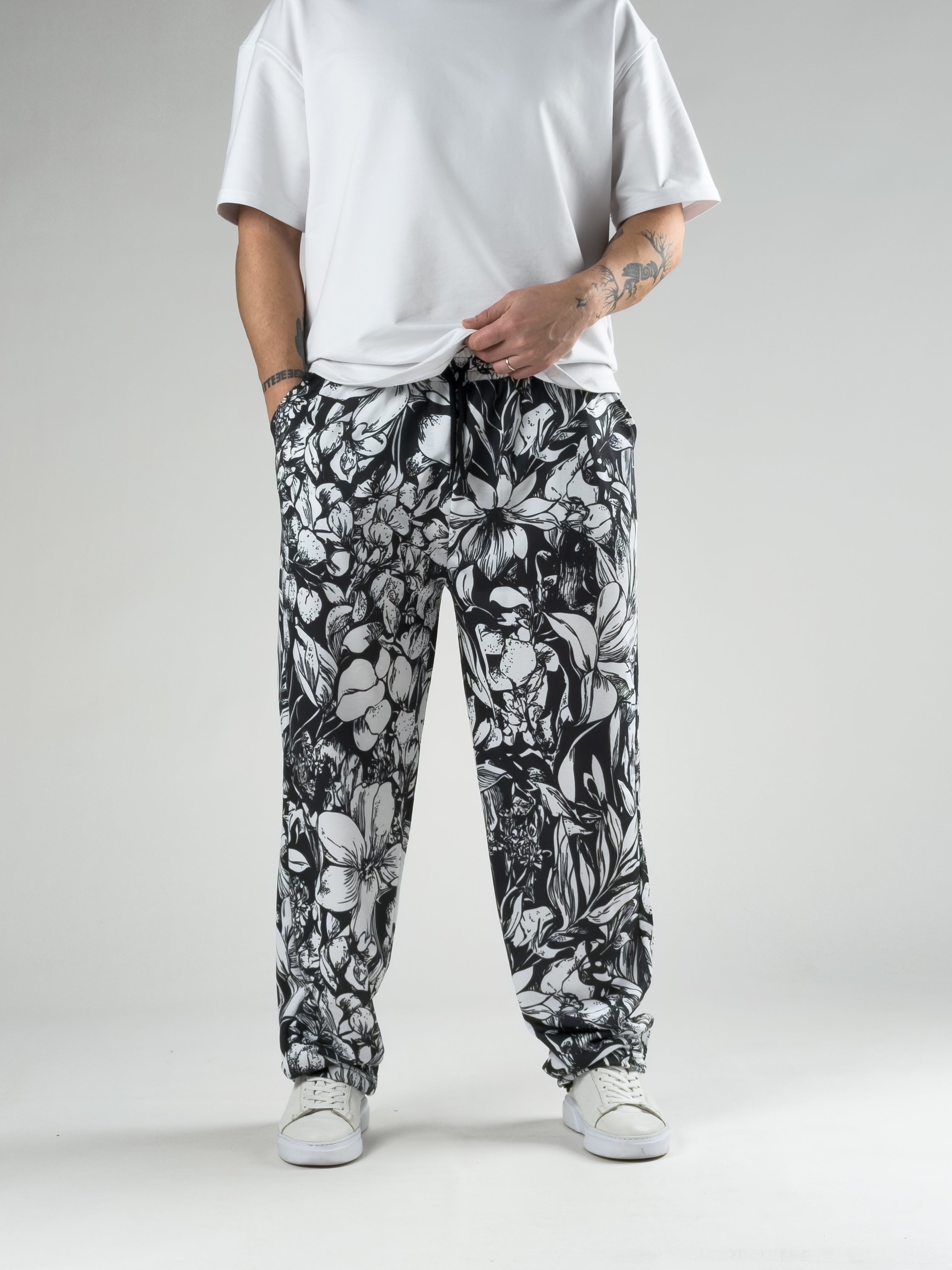 Stoper Paça Çiçek Desenli Baggy Pantolon COC2865