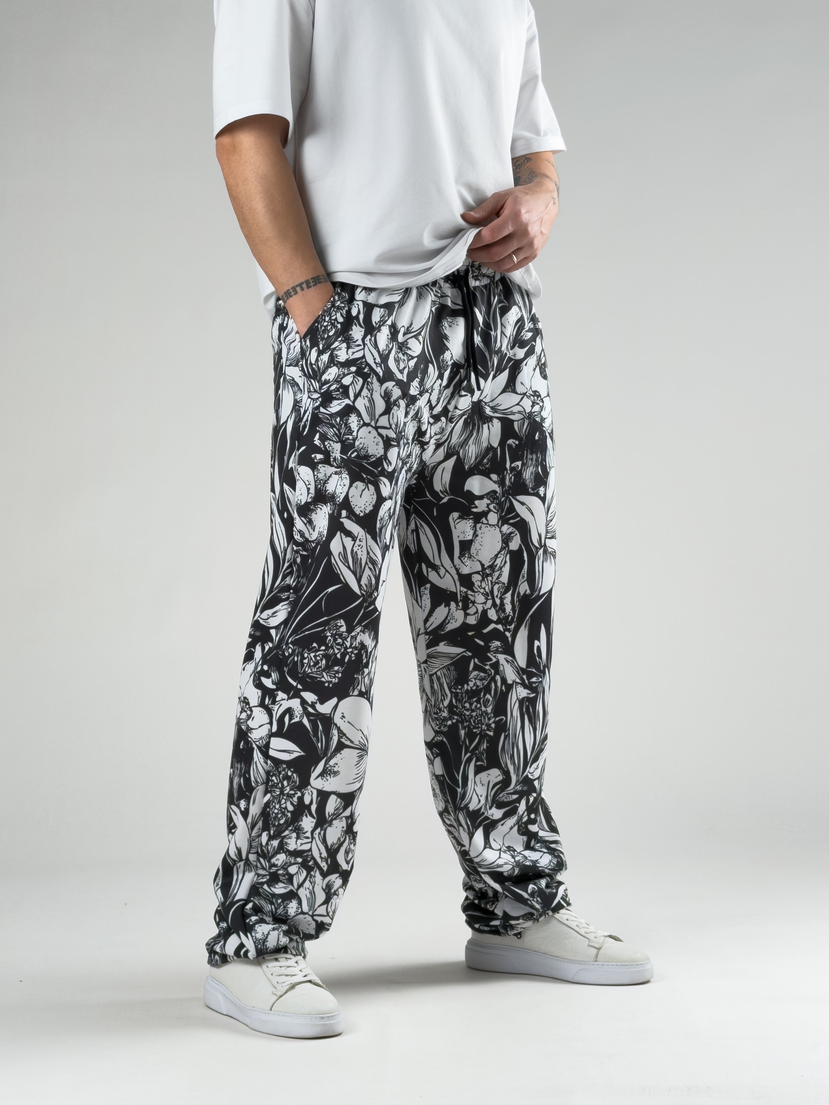 Stoper Paça Çiçek Desenli Baggy Pantolon COC2865