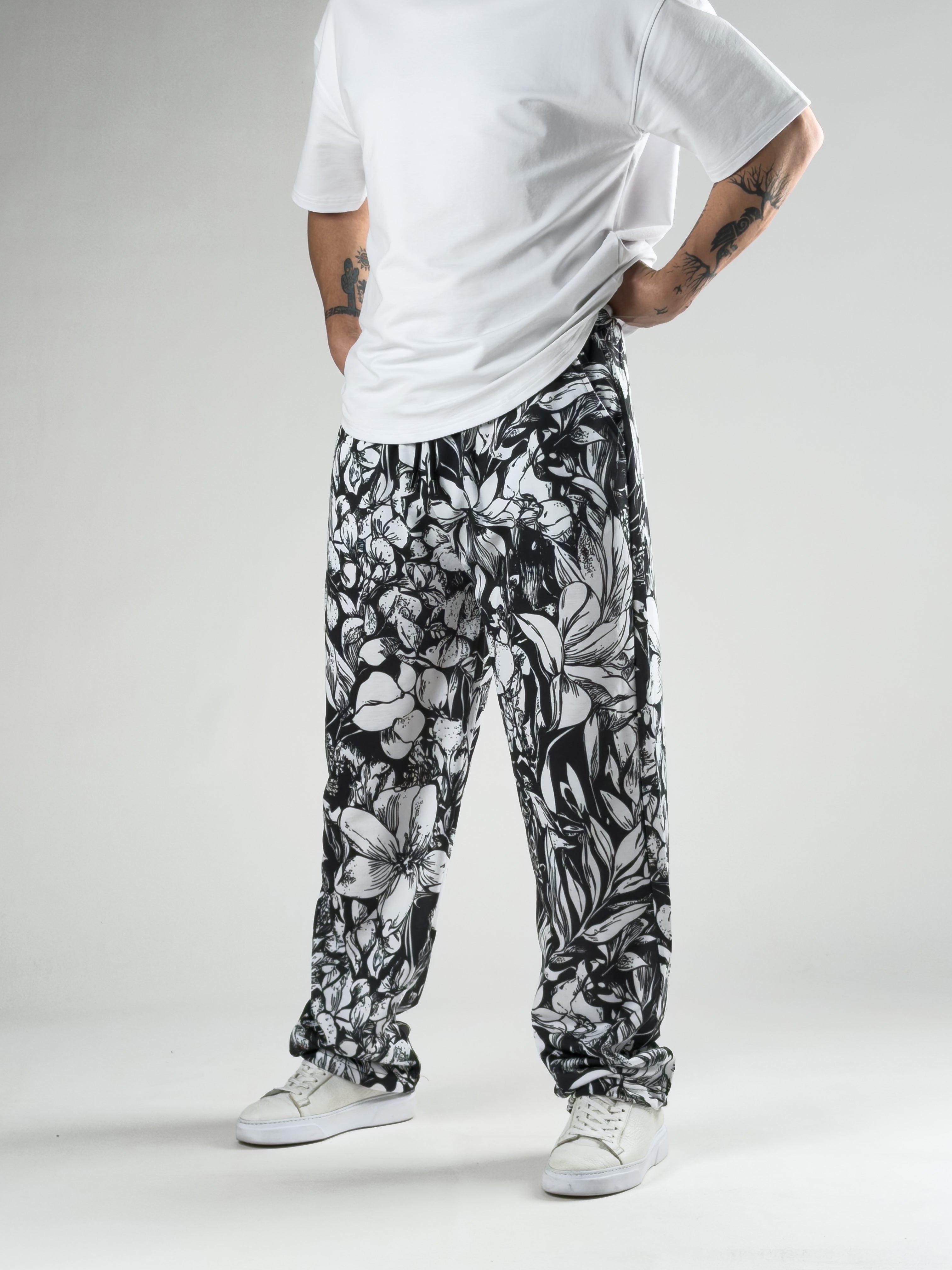 Stoper Paça Çiçek Desenli Baggy Pantolon COC2865