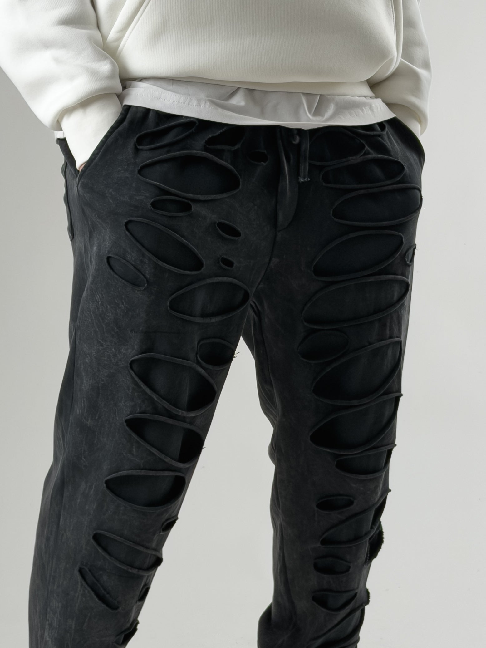 Street Yıkamalı Antrasit Tasarım Erkek Baggy Pantolon COC2722