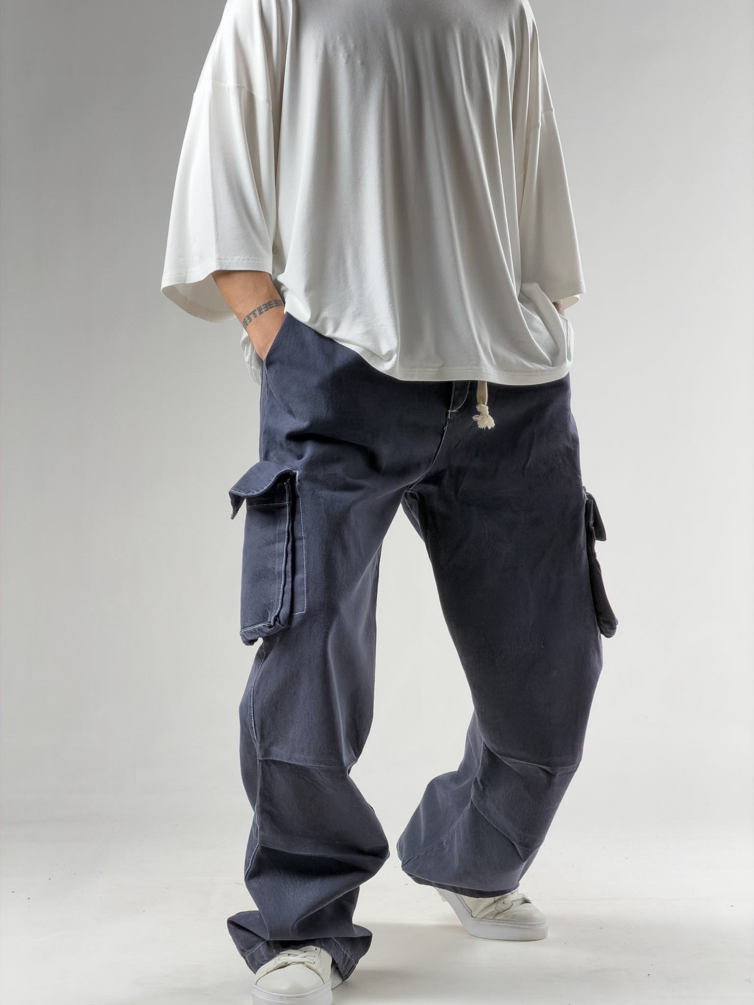 Süper Baggy Kargo Cepli Antrasit Erkek Pantolon COC3167