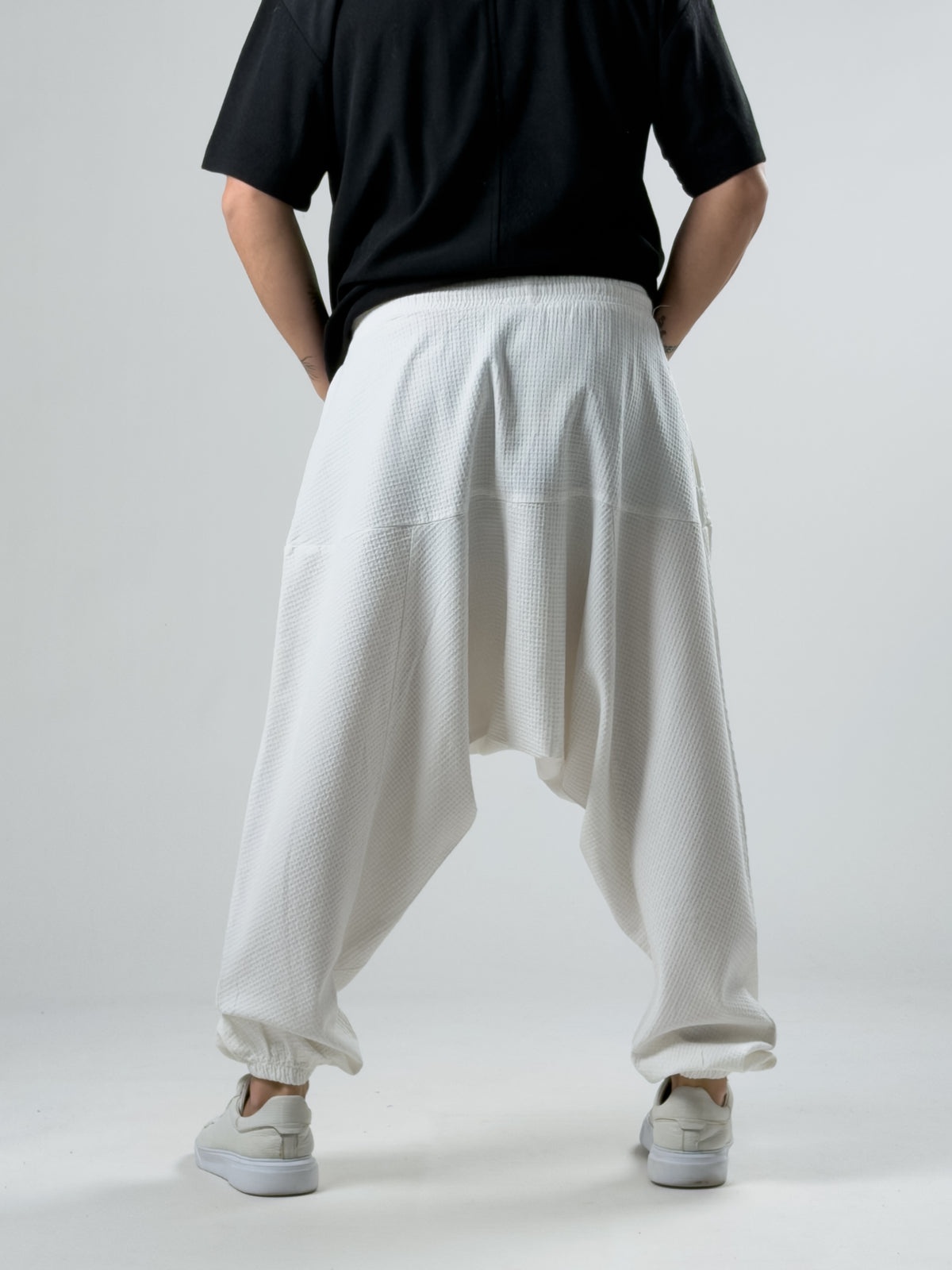 Süper Oversize Beyaz Şalvar COC2889