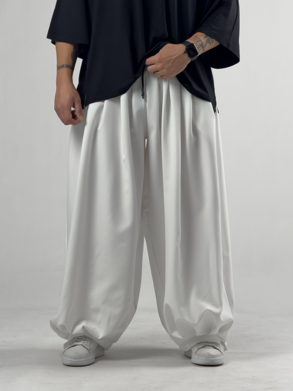 Süper Oversize Ekru Erkek Jogger Pantolon COC3234