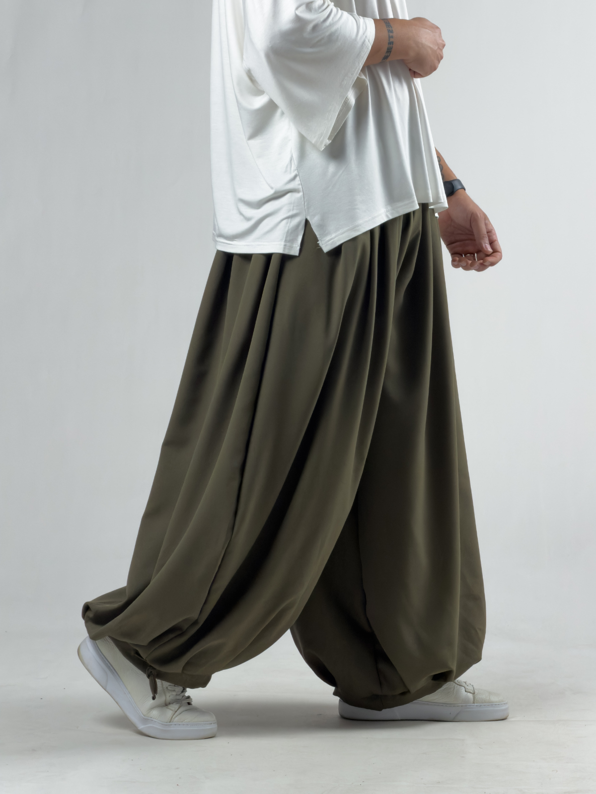 Süper Oversize Haki Erkek Jogger Pantolon COC3236