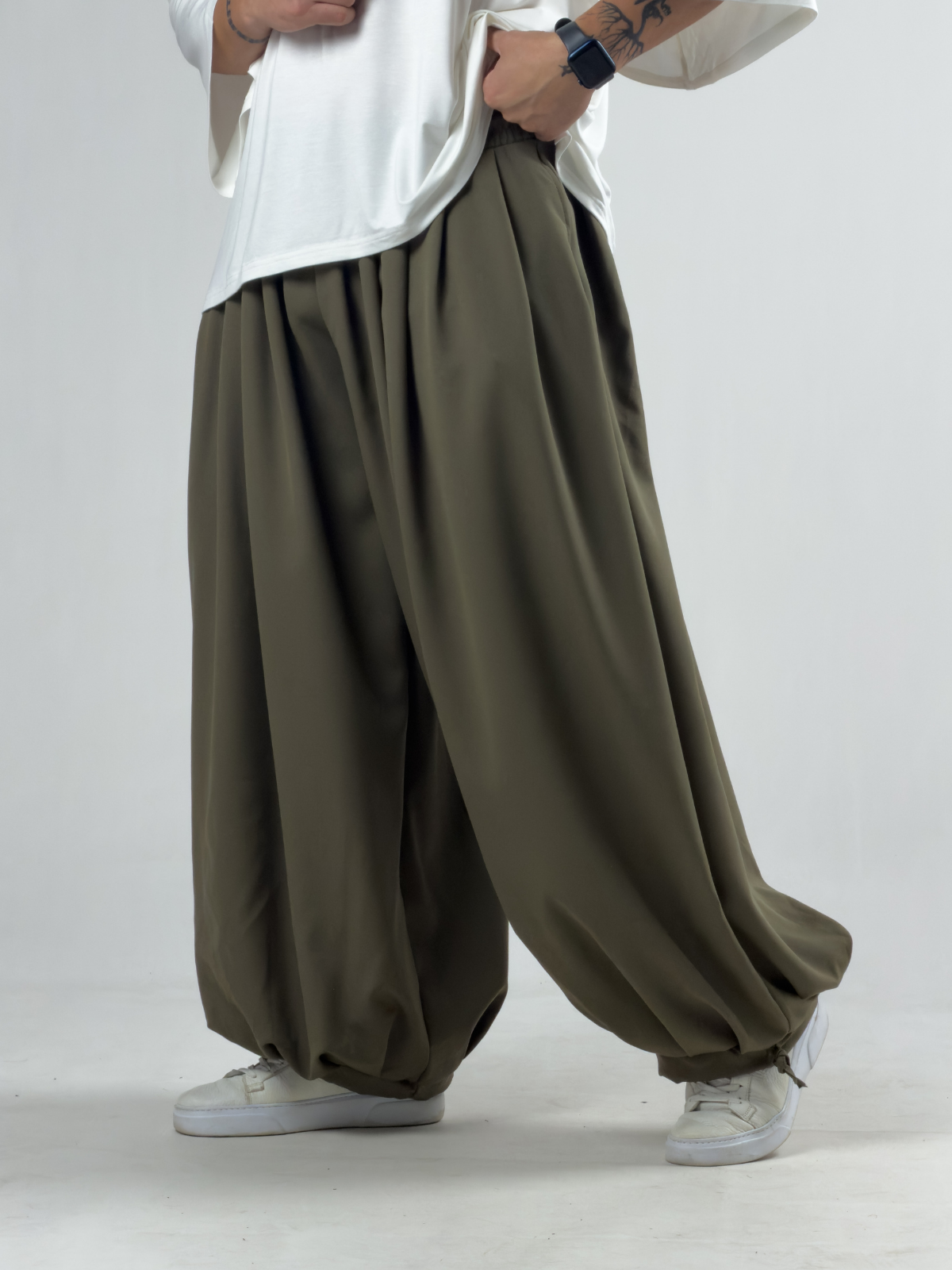 Süper Oversize Haki Erkek Jogger Pantolon COC3236