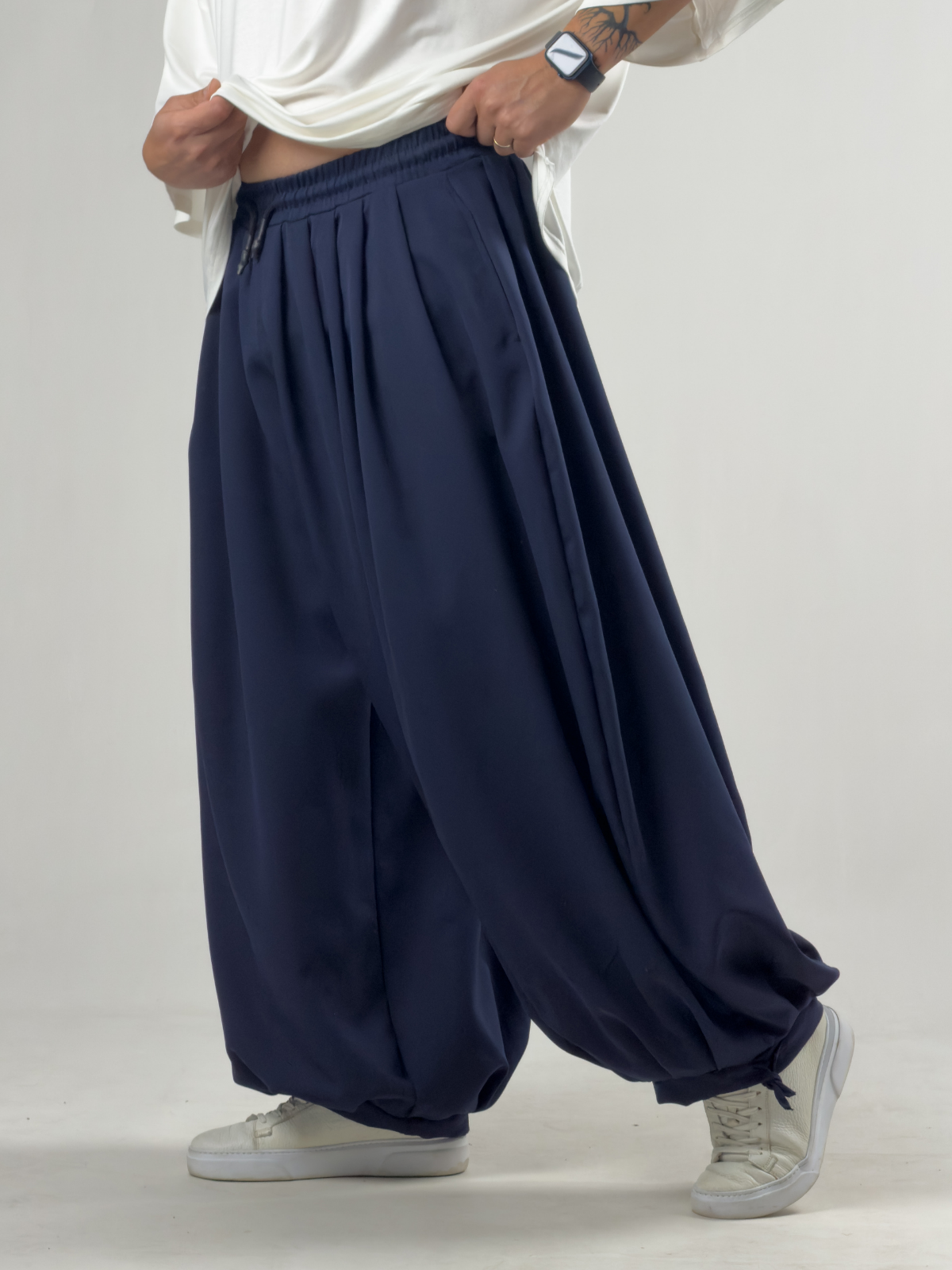 Süper Oversize Lacivert Erkek Jogger Pantolon COC3232