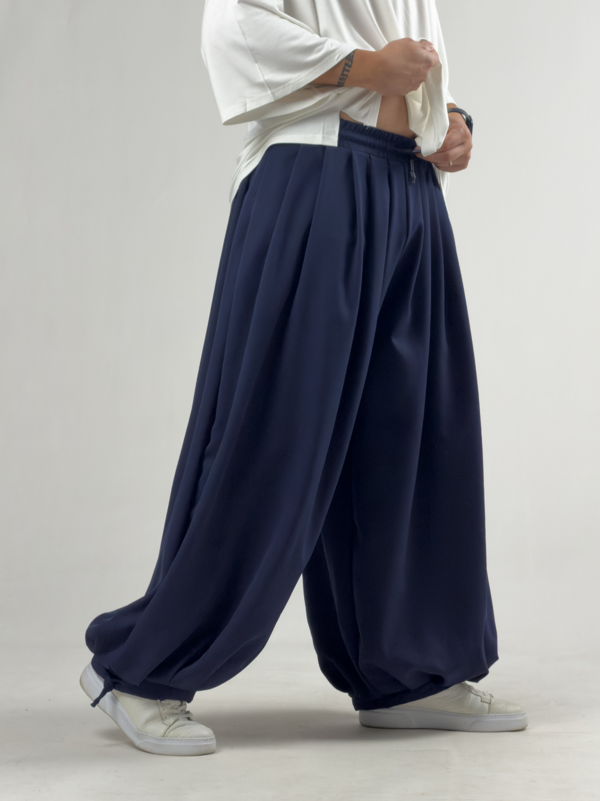 Süper Oversize Lacivert Erkek Jogger Pantolon COC3232