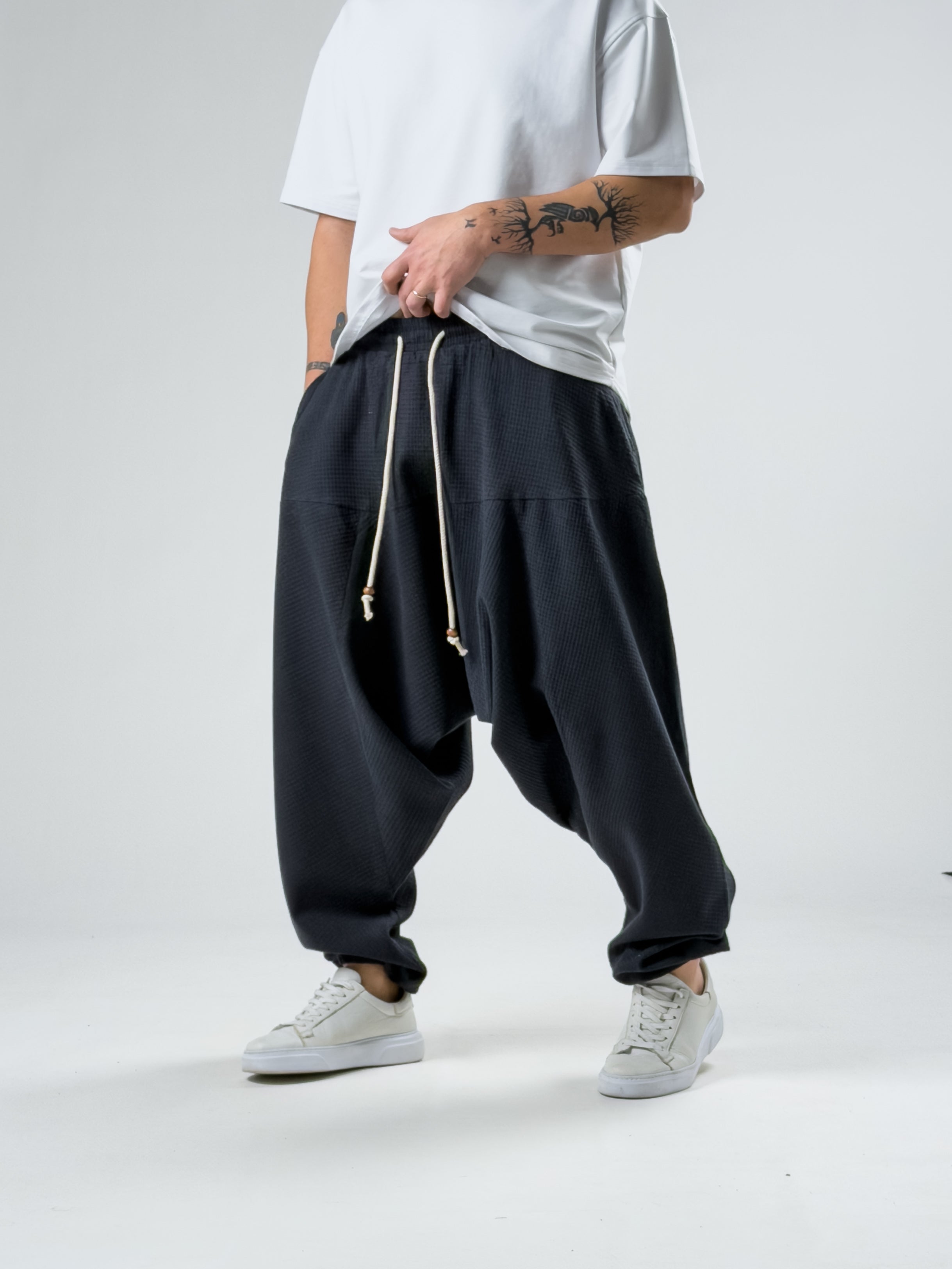 Süper Oversize Siyah Şalvar COC2891