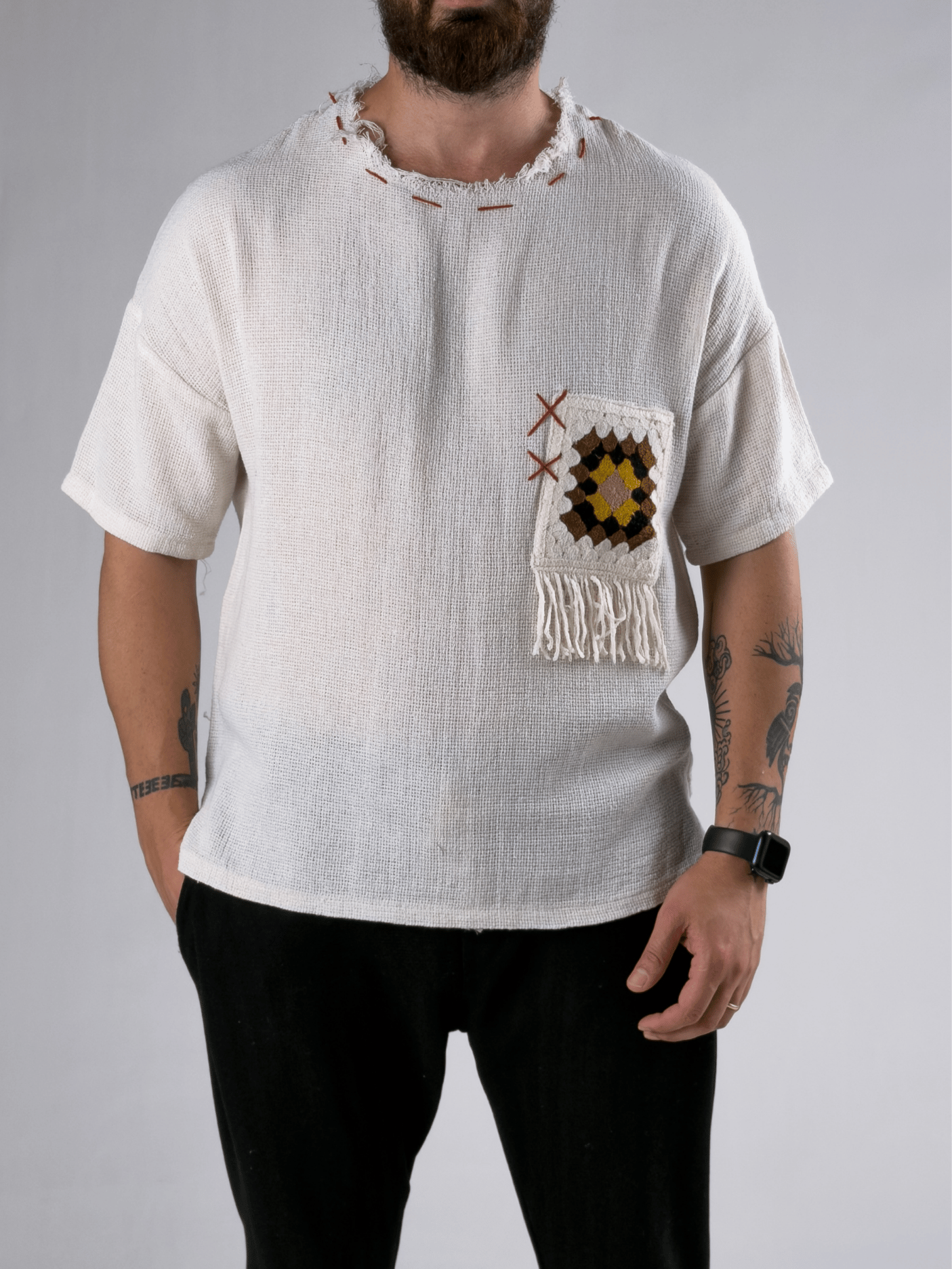 Tasarım Cep Detaylı Erkek T-Shirt COC3199