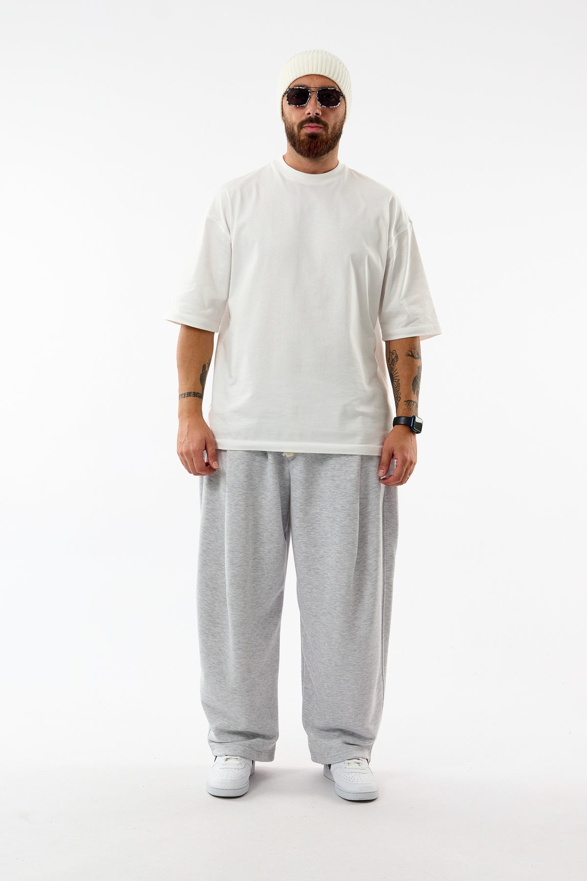 Tasarım Gri Erkek Baggy Pantolon COC3763