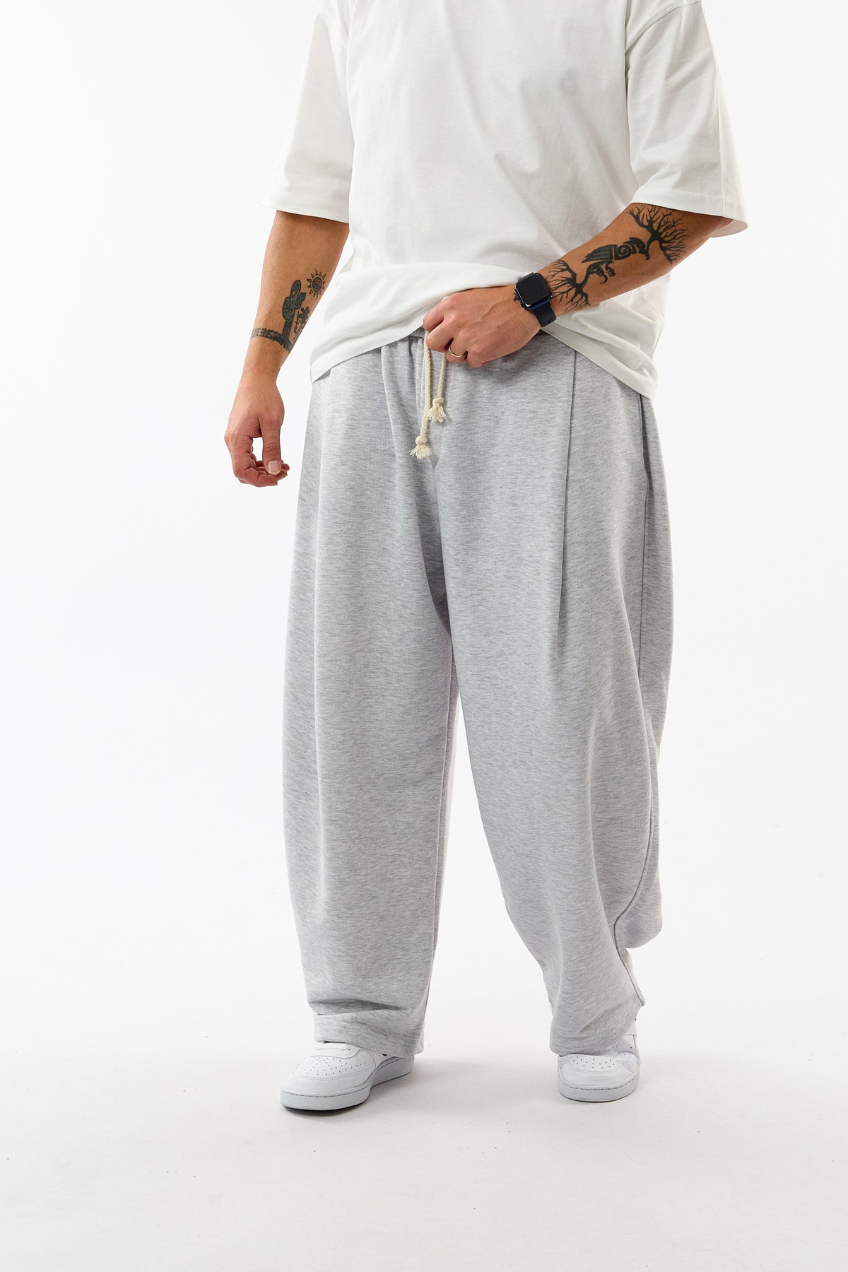Tasarım Gri Erkek Baggy Pantolon COC3763
