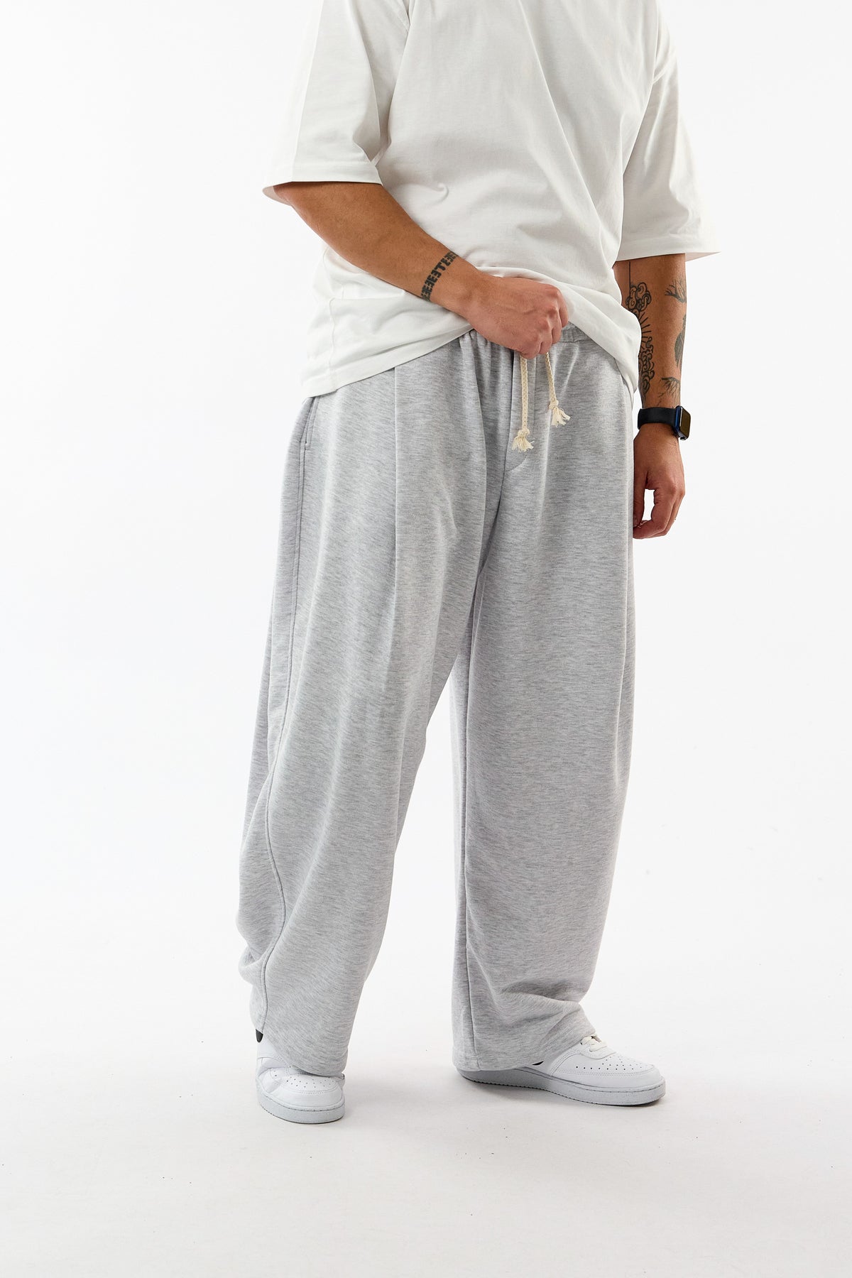 Tasarım Gri Erkek Baggy Pantolon COC3763