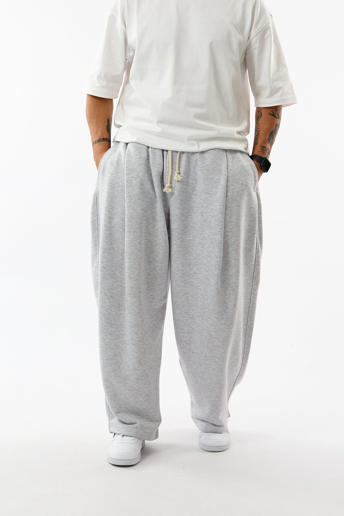 Tasarım Gri Erkek Baggy Pantolon COC3763