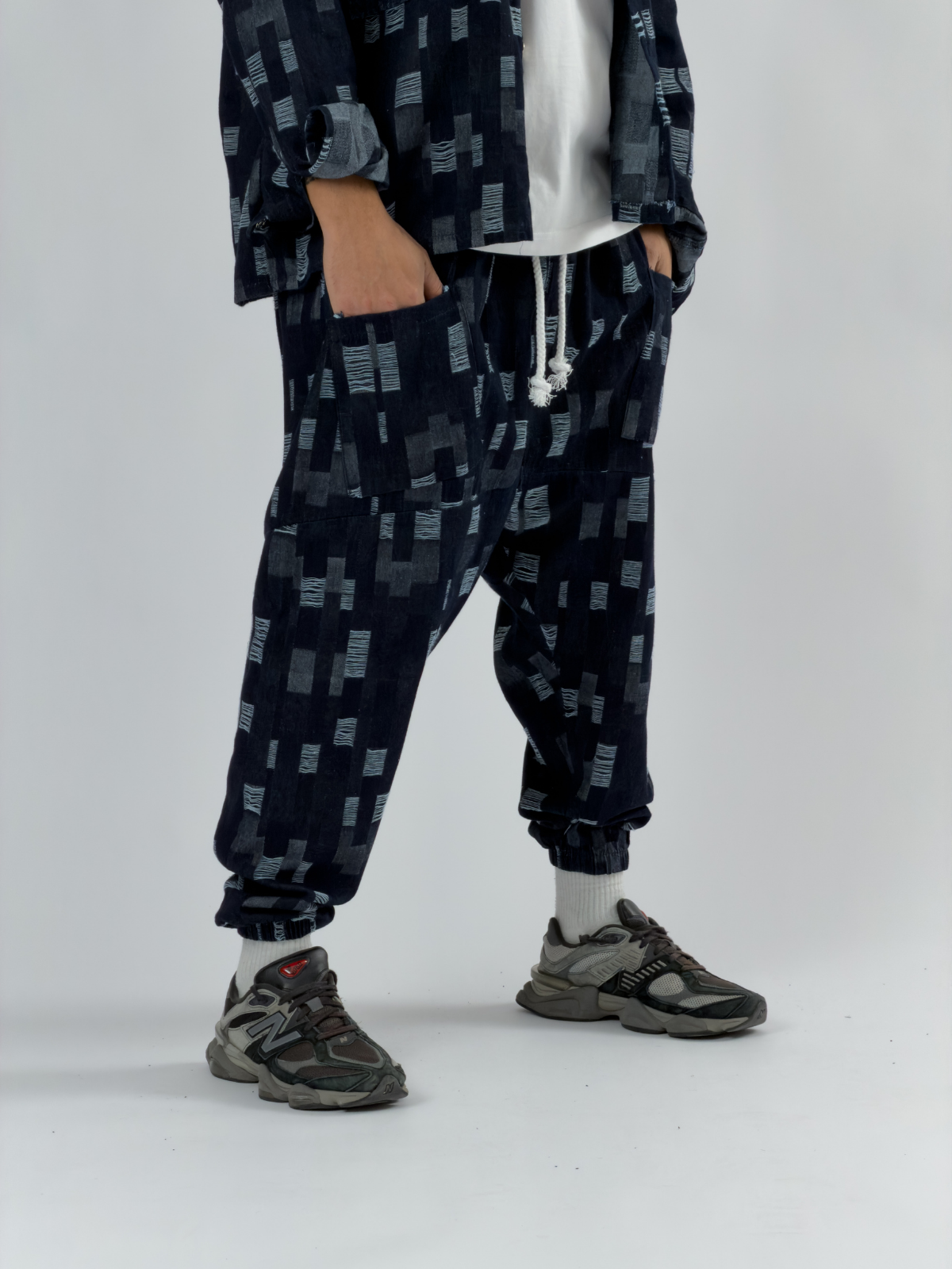 Tasarım İpli Lacivert Denim Erkek Takım COC3395