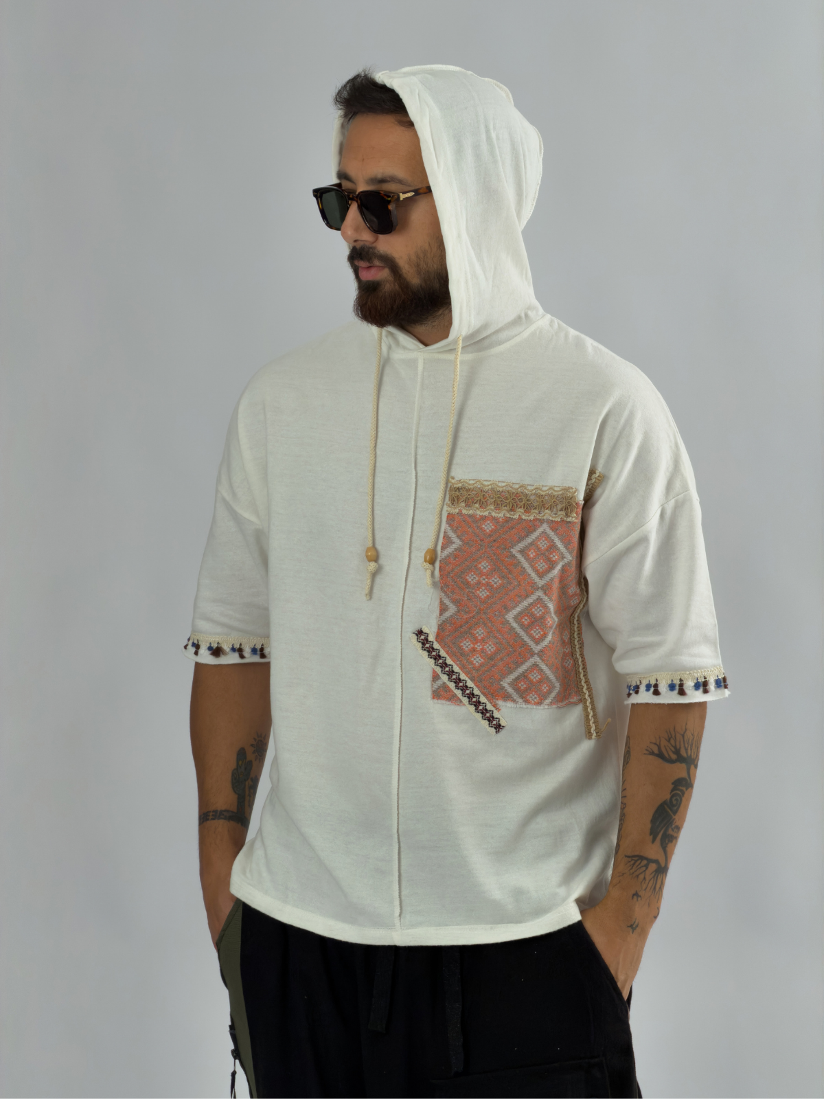 Tasarım Kapüşonlu Erkek Sweatshirt COC3452