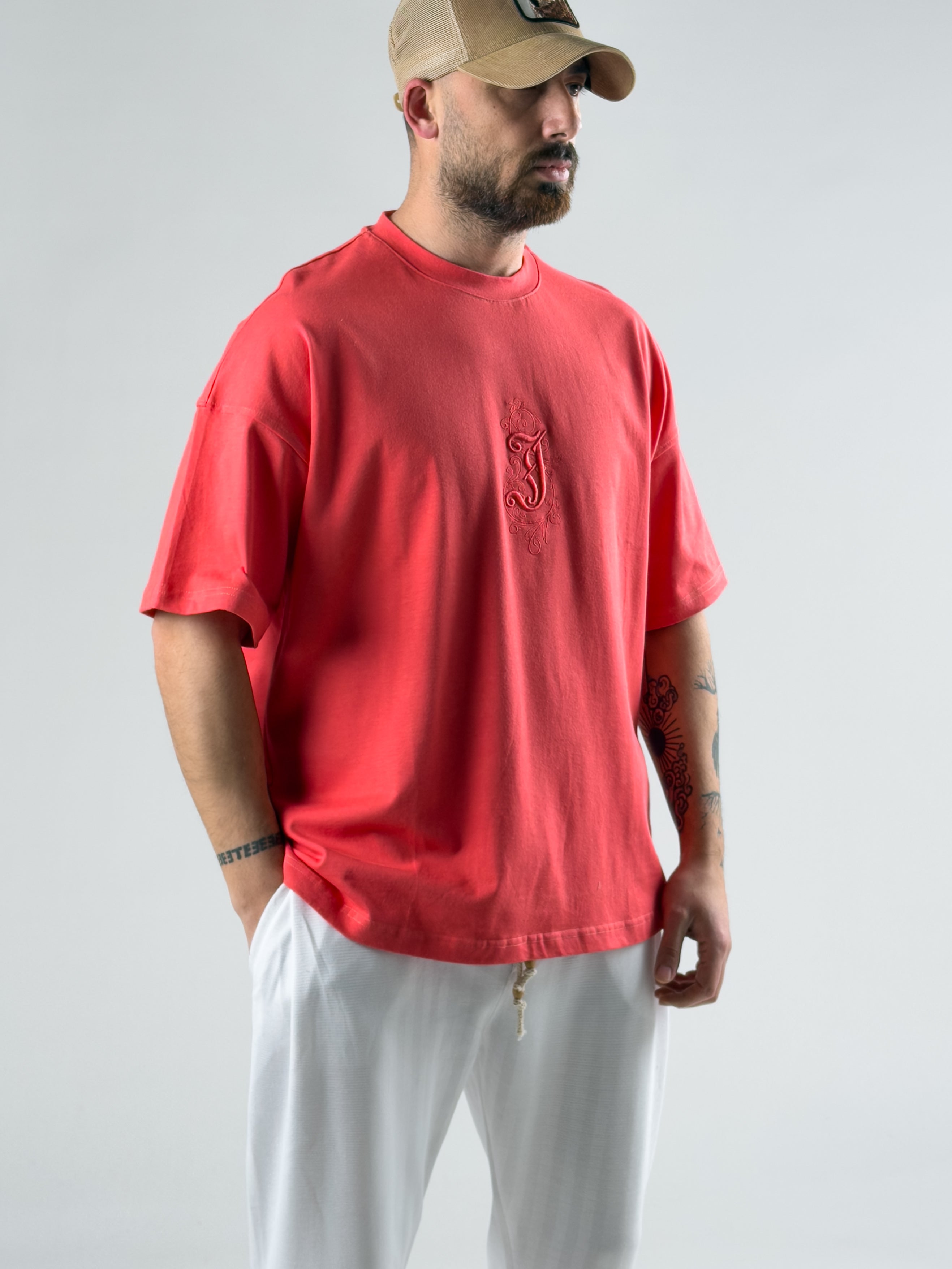 Tasarım Kırmızı Erkek T-Shirt COC3023
