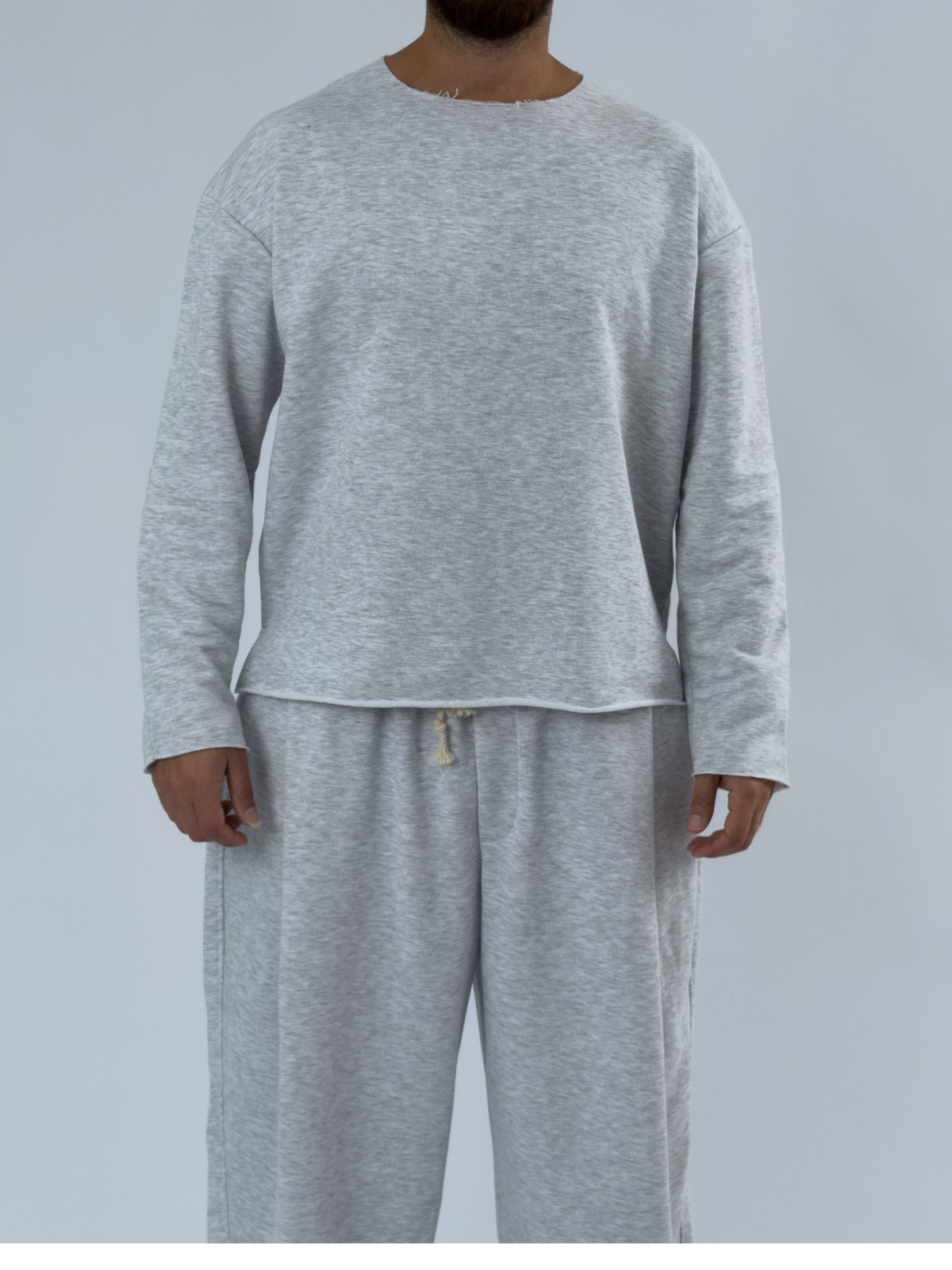 Tasarım Oversize Gri Erkek Takım COC3411