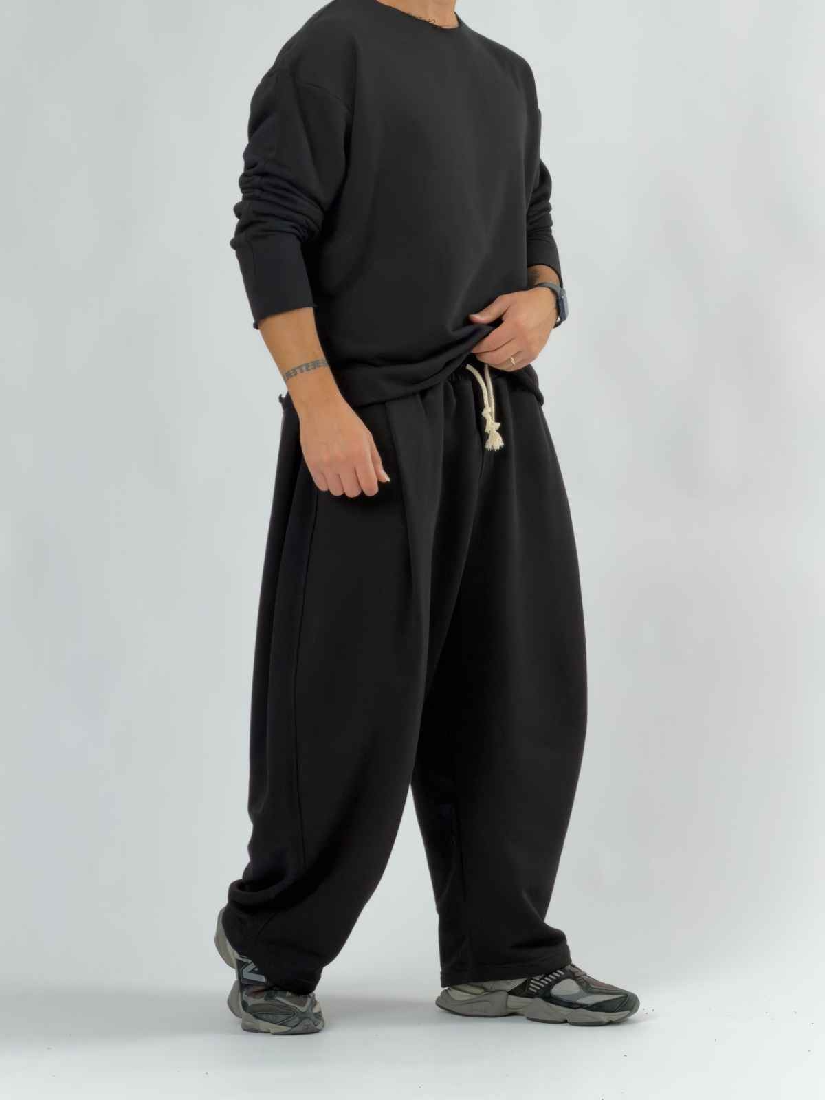 Tasarım Oversize Siyah Erkek Takım COC3410