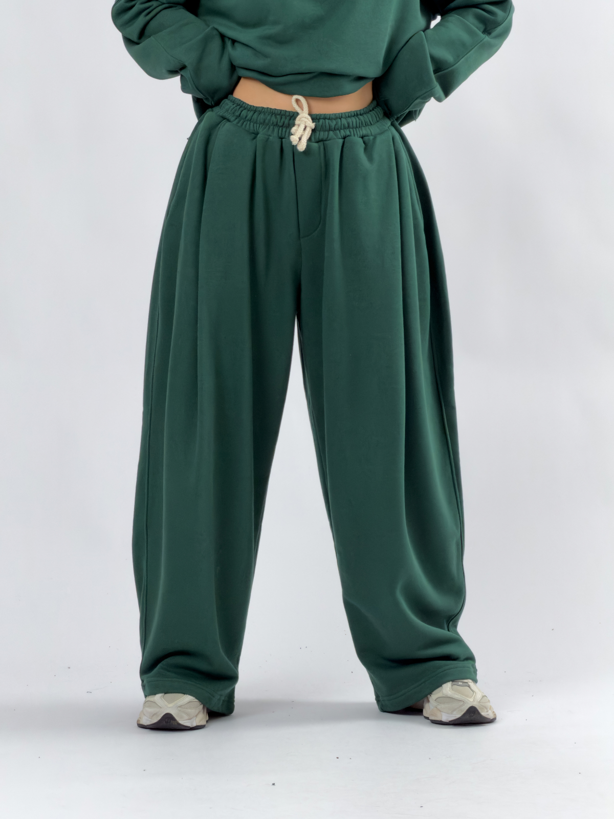 Tasarım Oversize Yeşil Kadın Takım COC3504