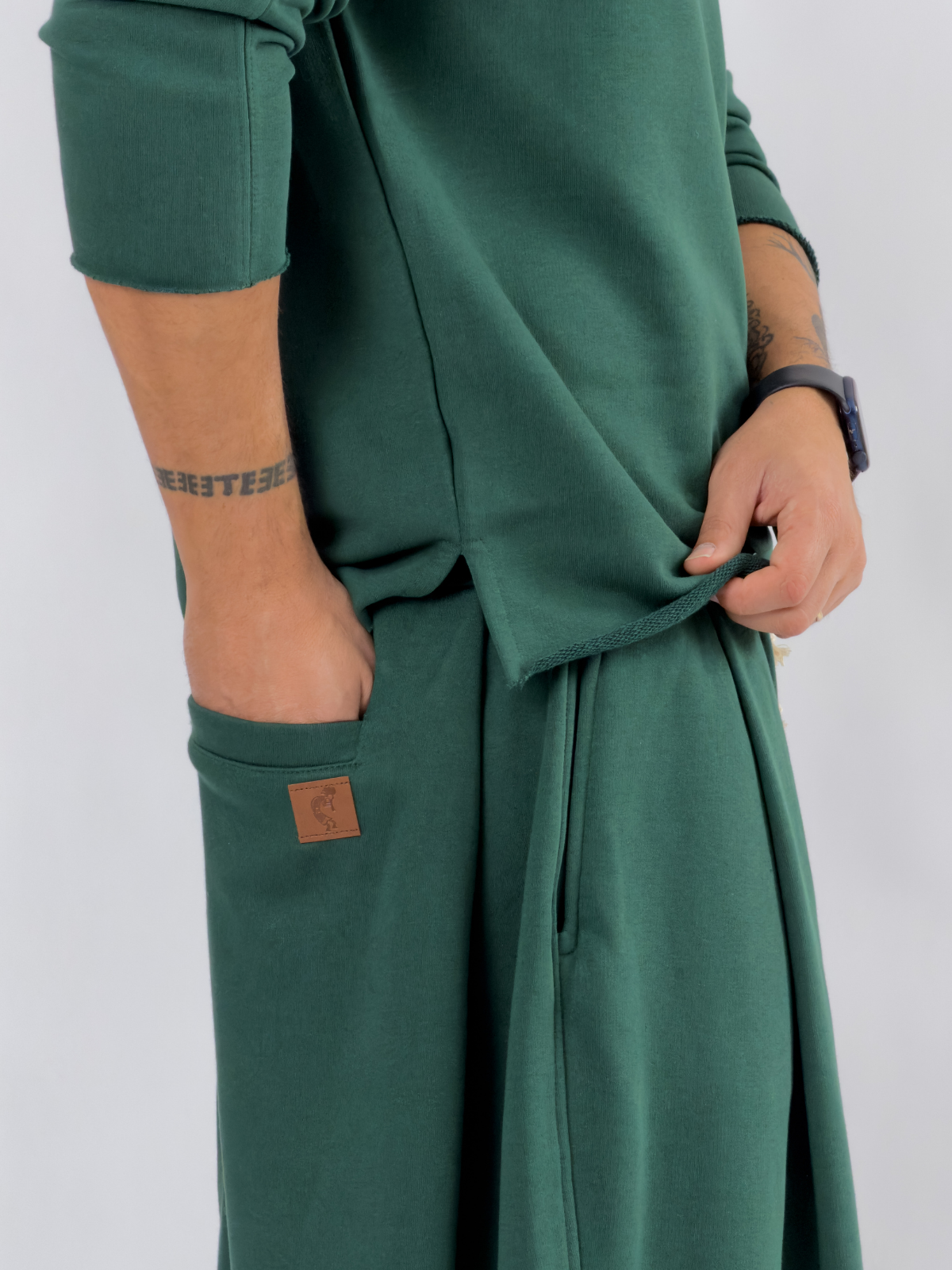 Tasarım Oversize Yeşil Erkek Takım COC3412