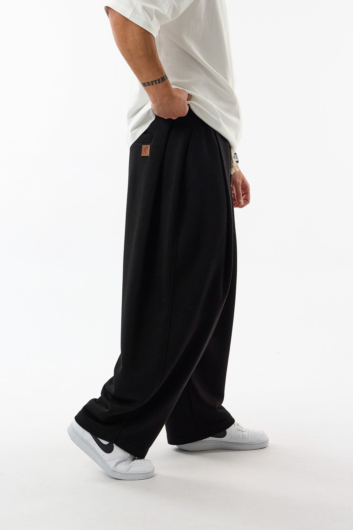 Tasarım Siyah Baggy Erkek Pantolon COC3764