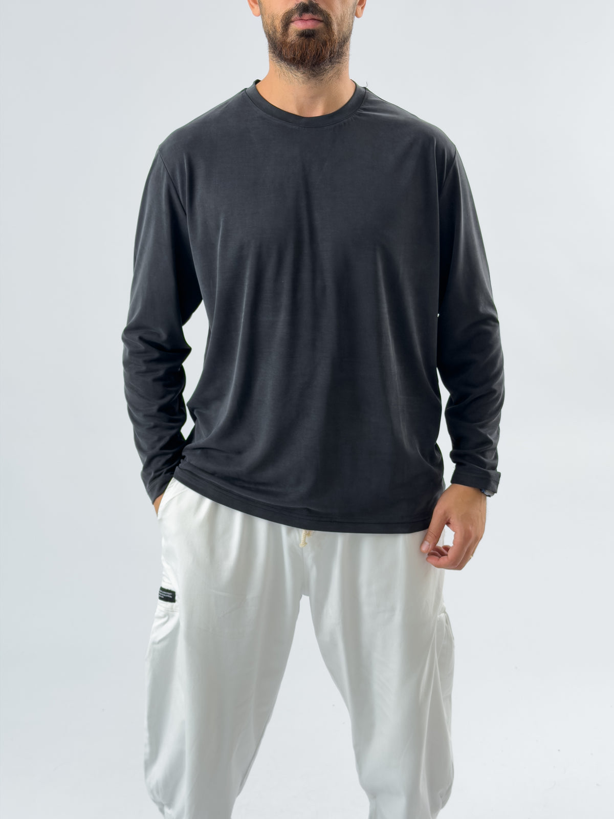 Tensel Basic Antrasit Erkek Sweatshirt COC3469