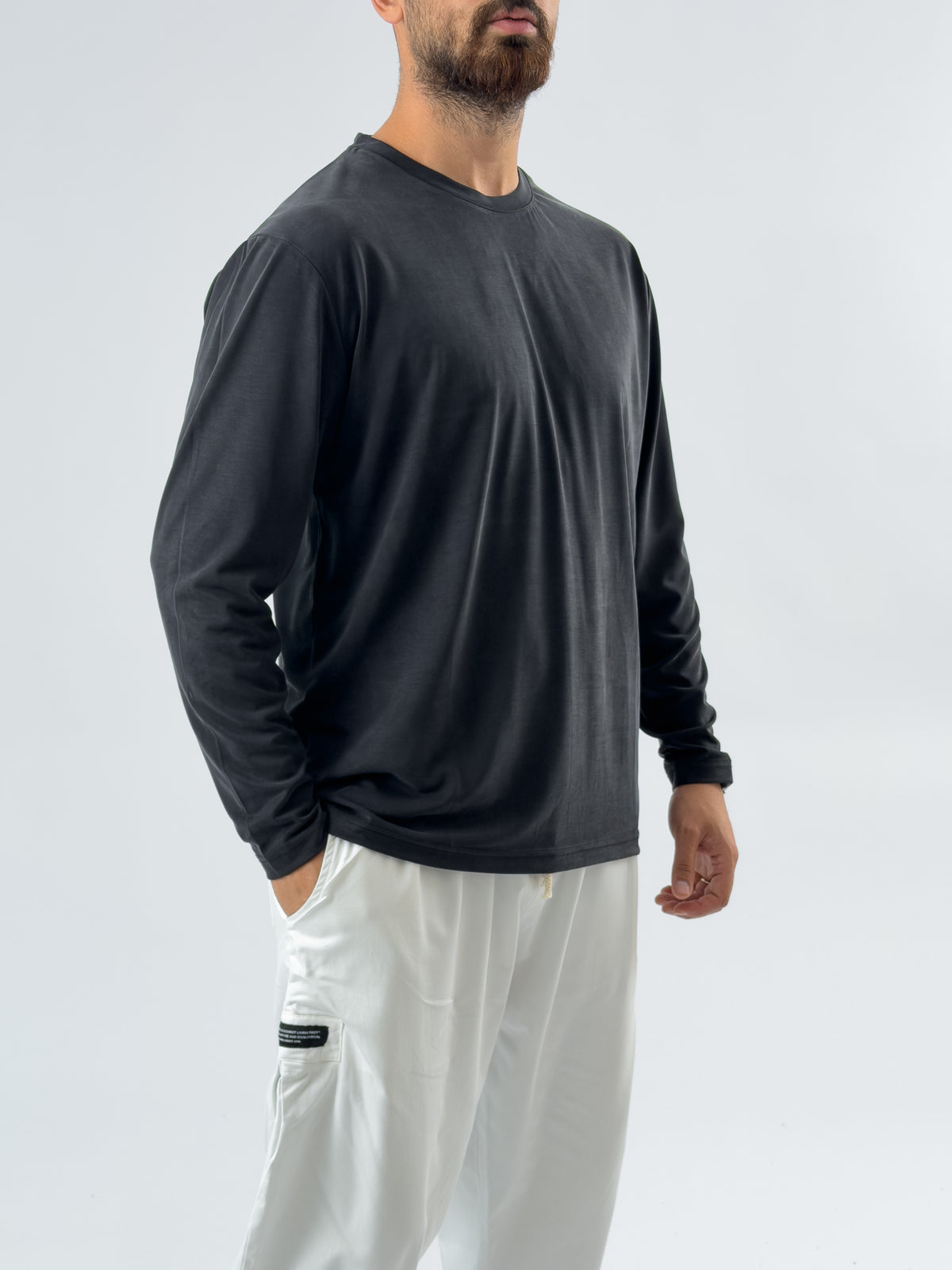 Tensel Basic Antrasit Erkek Sweatshirt COC3469