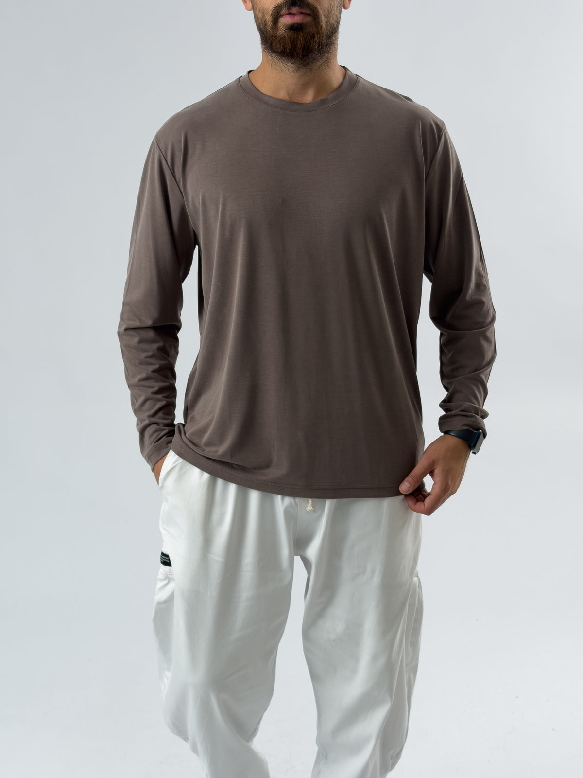 Tensel Basic Kahverengi Erkek Sweatshirt COC3470