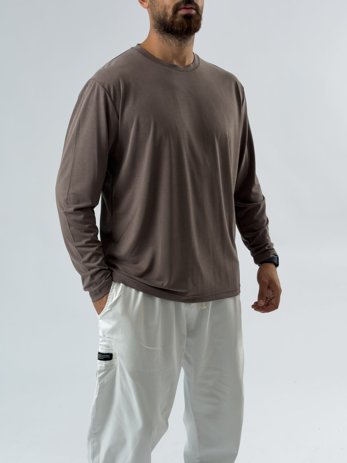 Tensel Basic Kahverengi Erkek Sweatshirt COC3470