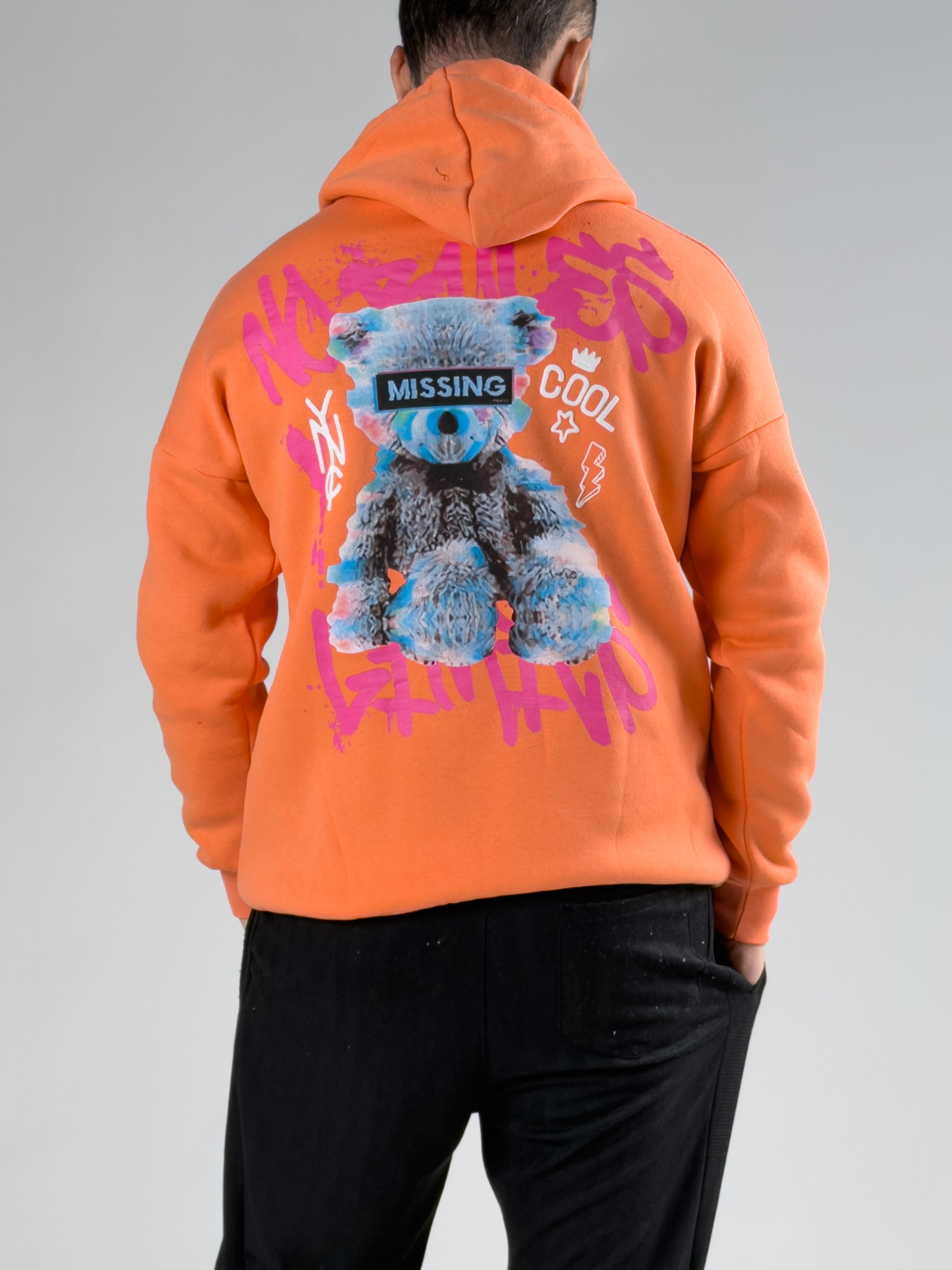Turuncu Şardonlu Missing Erkek Sweat COCK0065