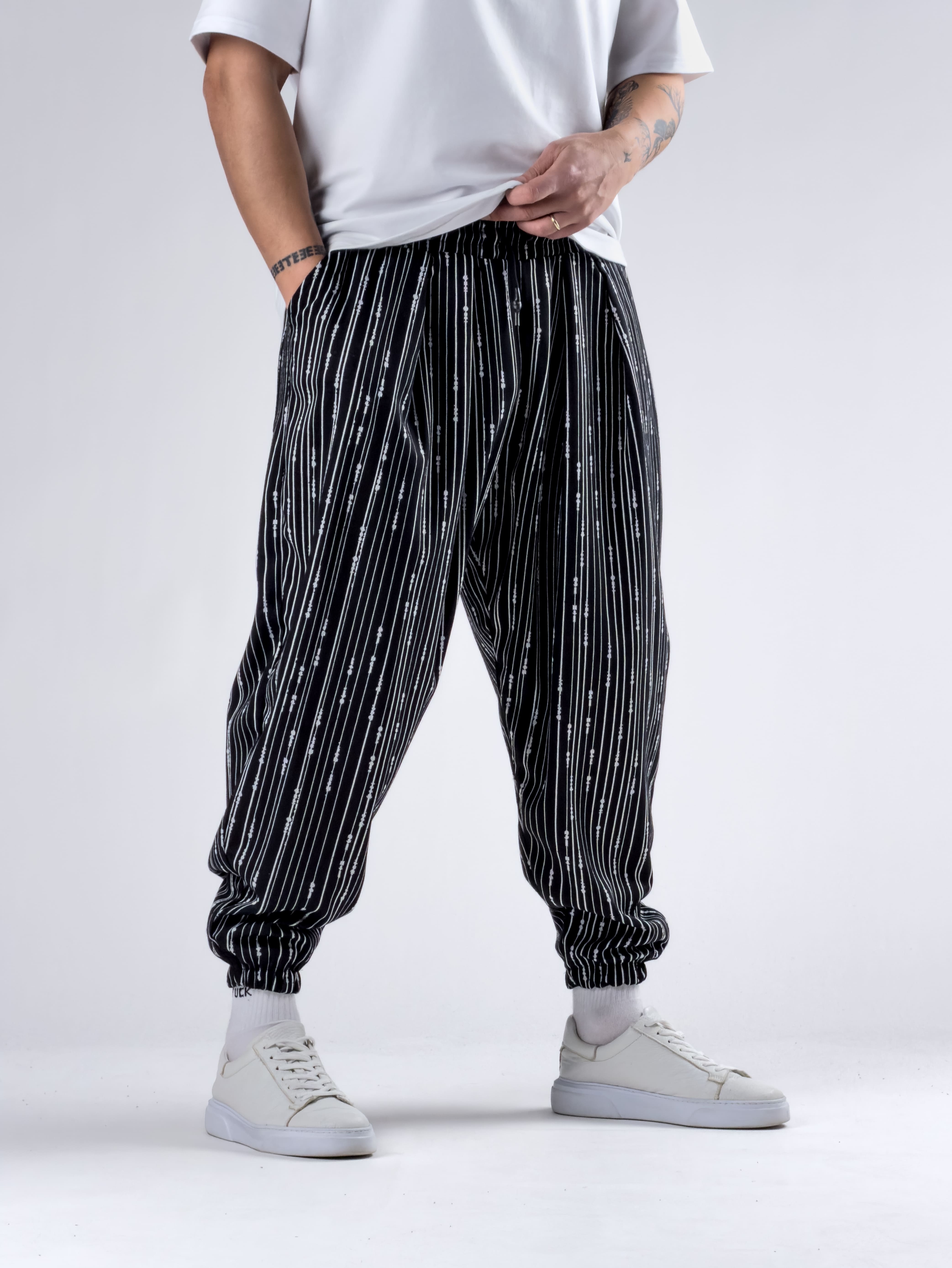 Yağmur Desenli Erkek Jogger Pantolon COC2774