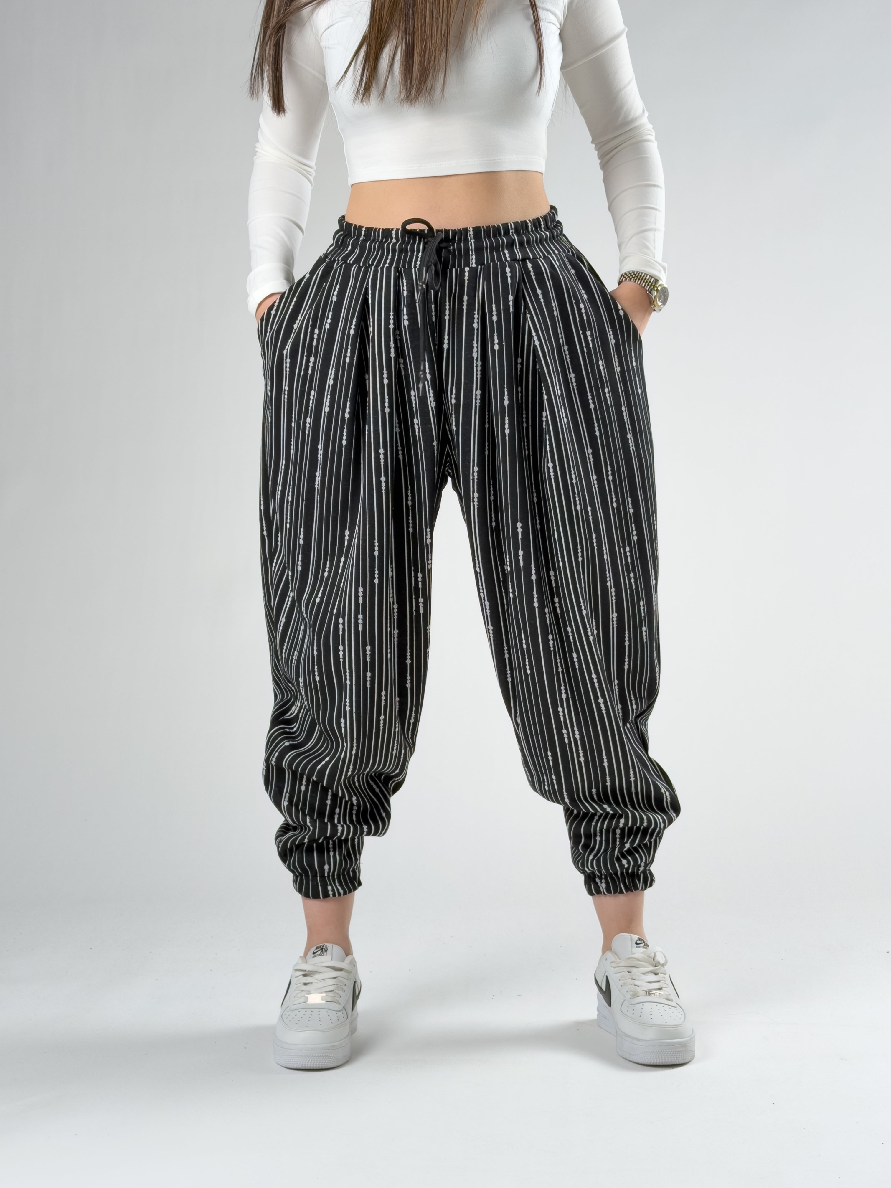 Yağmur Desenli Kadın Jogger Pantolon COC2756