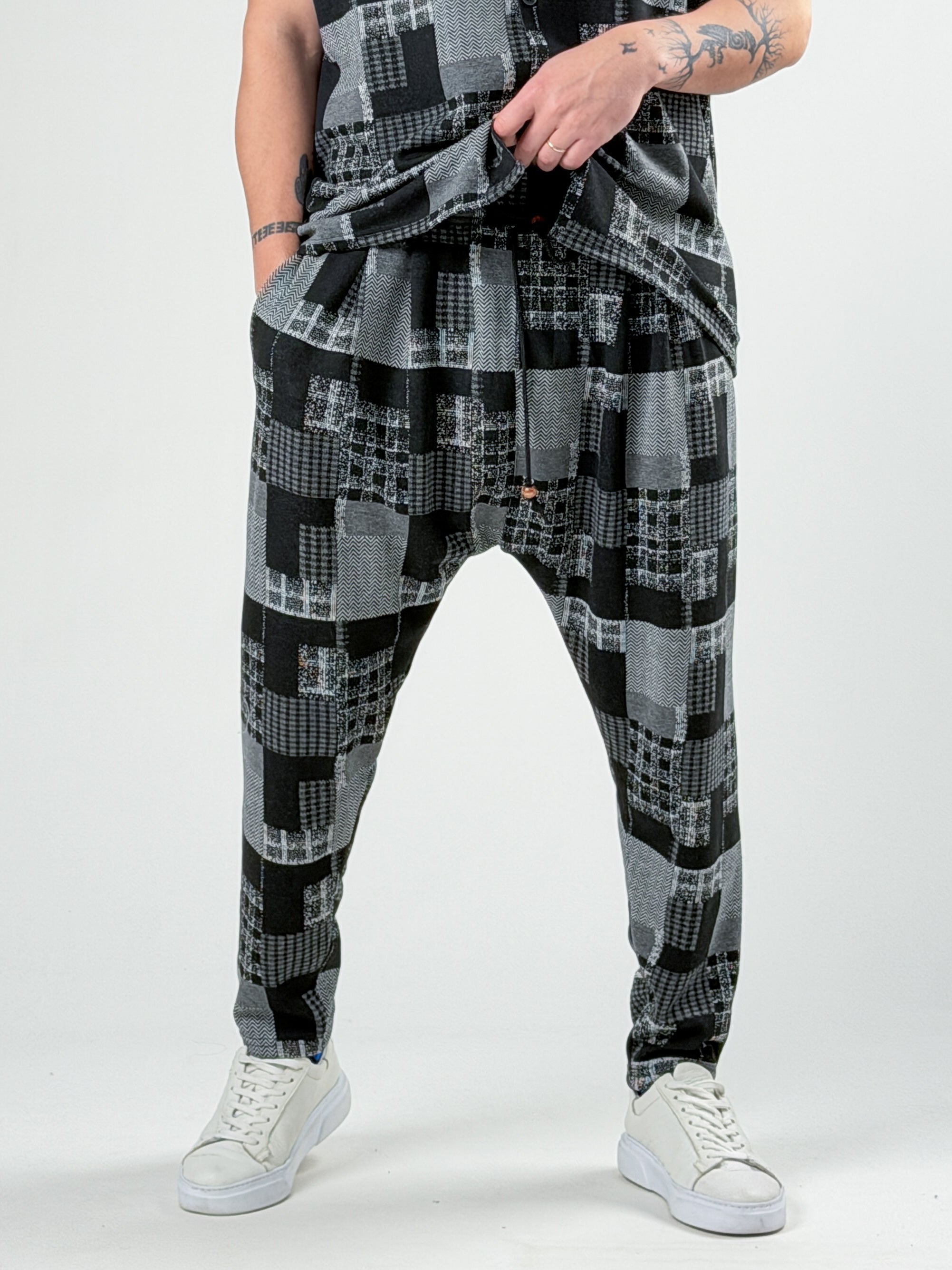 Yama Desenli Erkek Şalvar COC2888