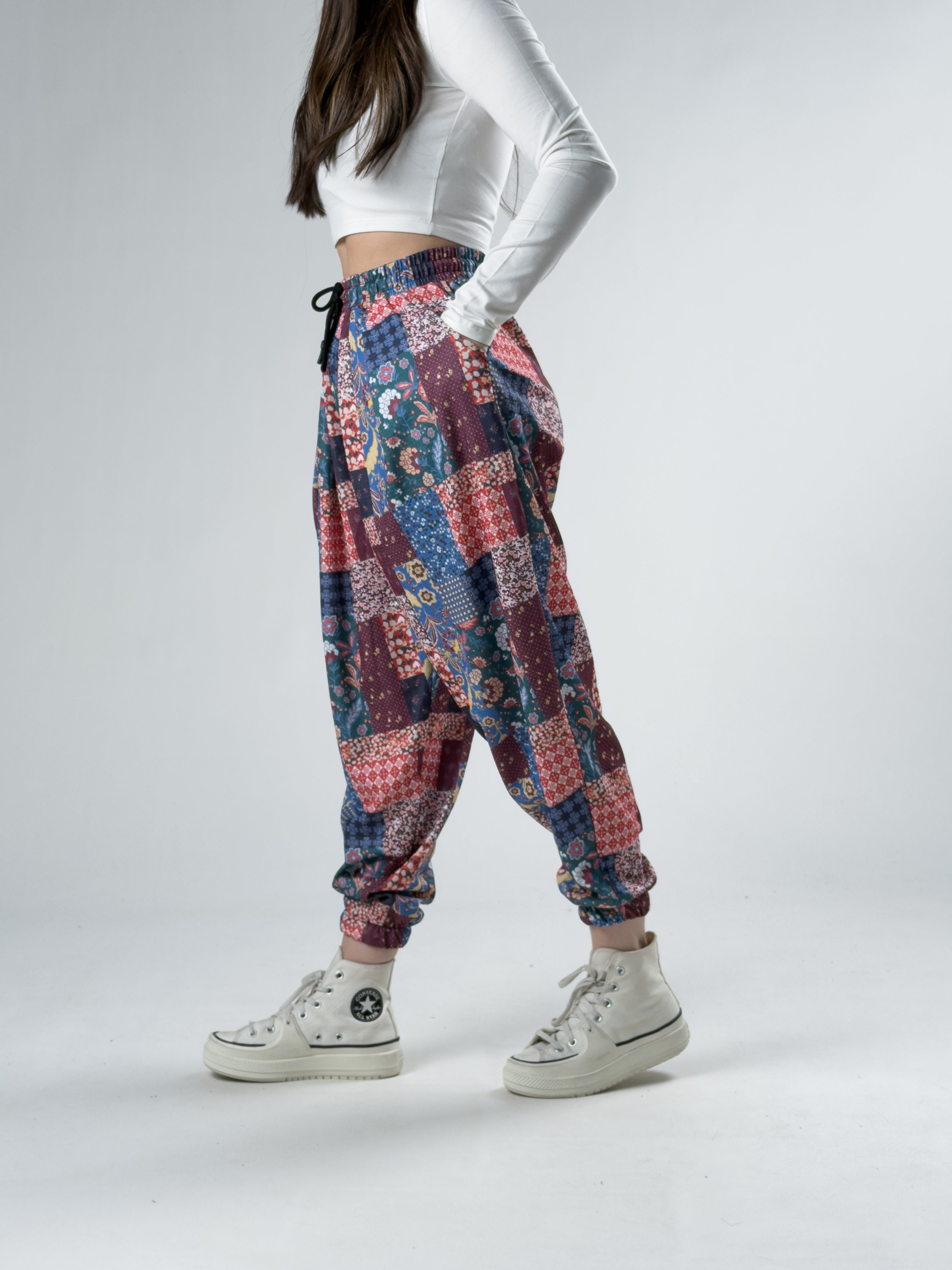 Yama Desenli Kadın Jogger Pantolon COC2925