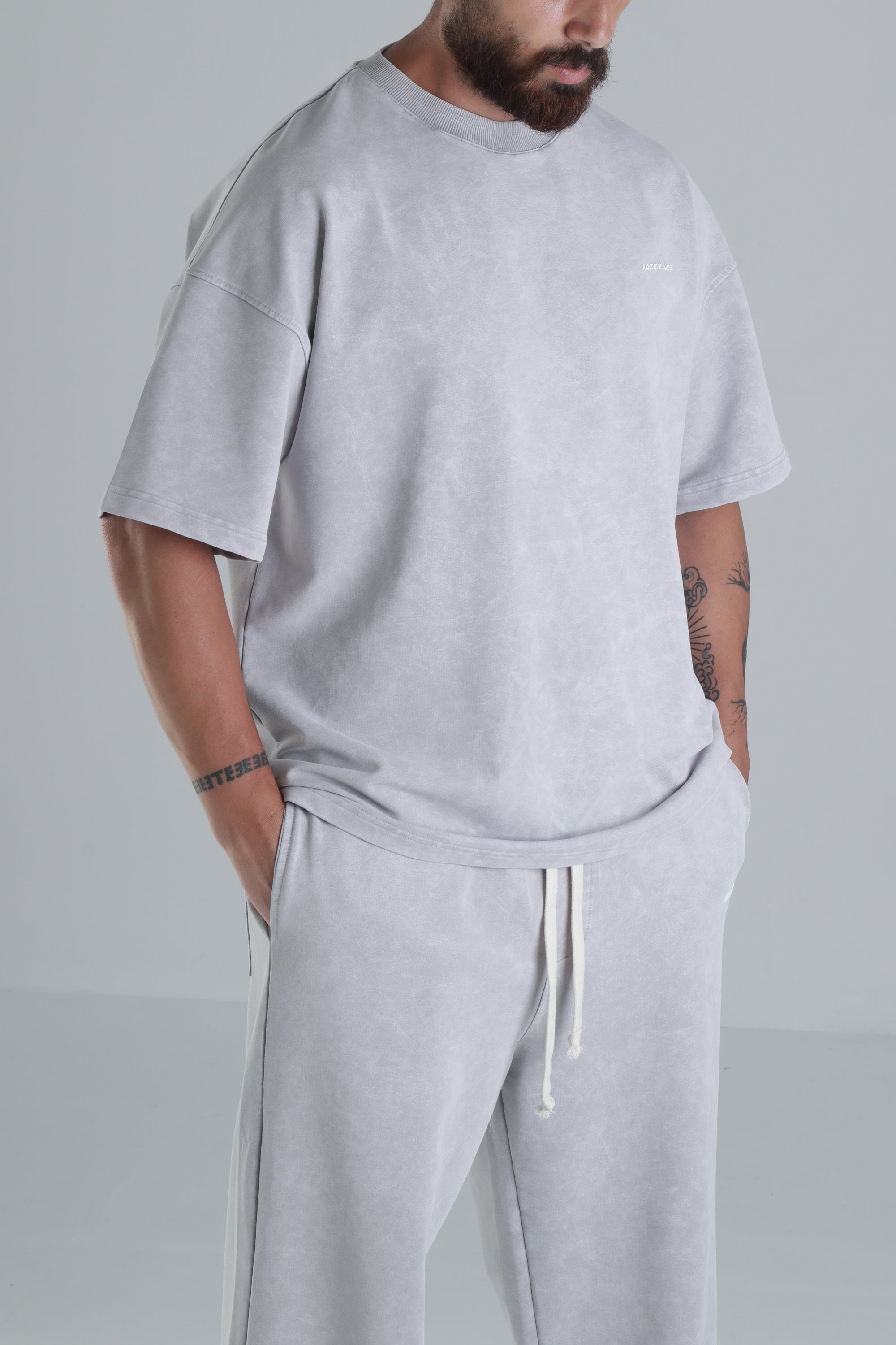 Yıkamalı Gri Oversize Takım COC1305